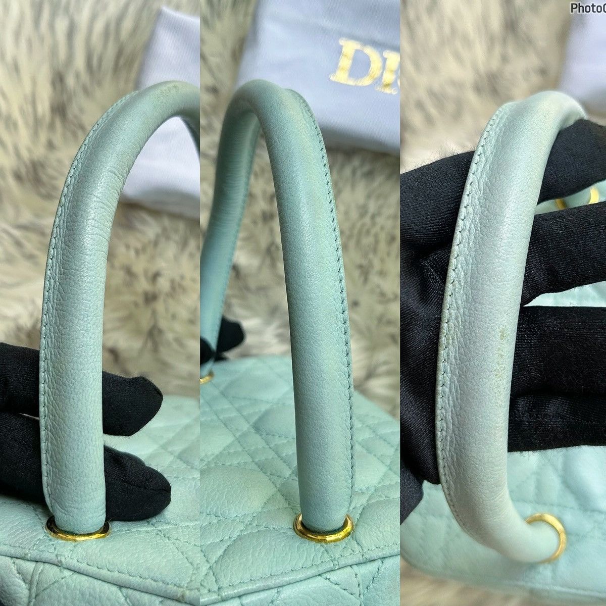 Dior × Vintage Christian Dior Cannage Lady Dior Vanity Lambskin Handbag Size ONE SIZE - 6 Thumbnail