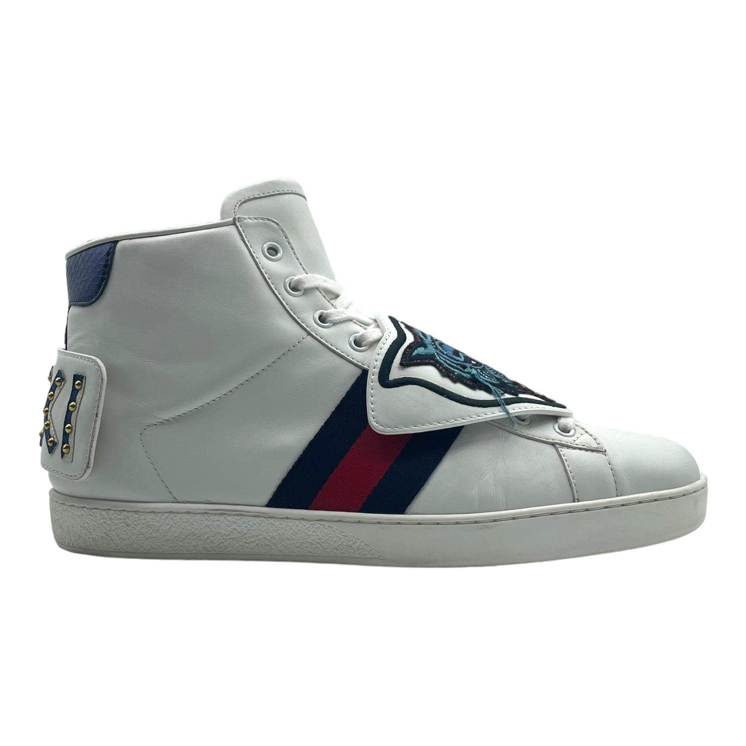 High Top Gucci Ace Removable Patches Gucci Patches Shoes Discount