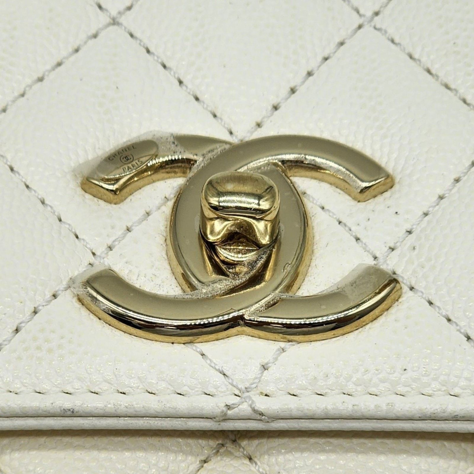 Chanel Coco Top Handle Leather Flap Shoulder Bag White - Preowned Size ONE SIZE - 5 Thumbnail