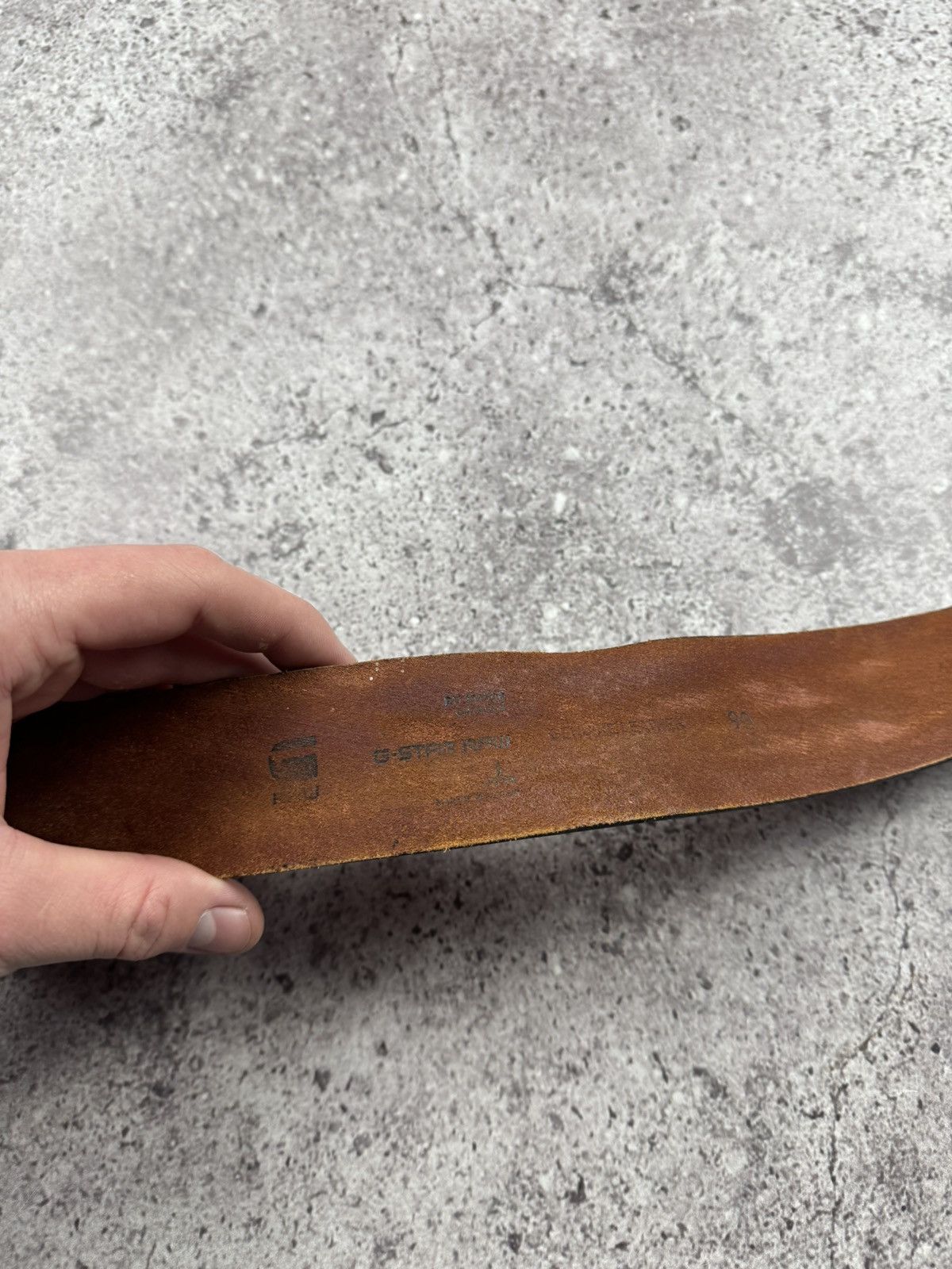 G-Star Vintage G Star Japanesse Leather Belt Very Rare Brown Gold Size ONE SIZE - 14 Thumbnail