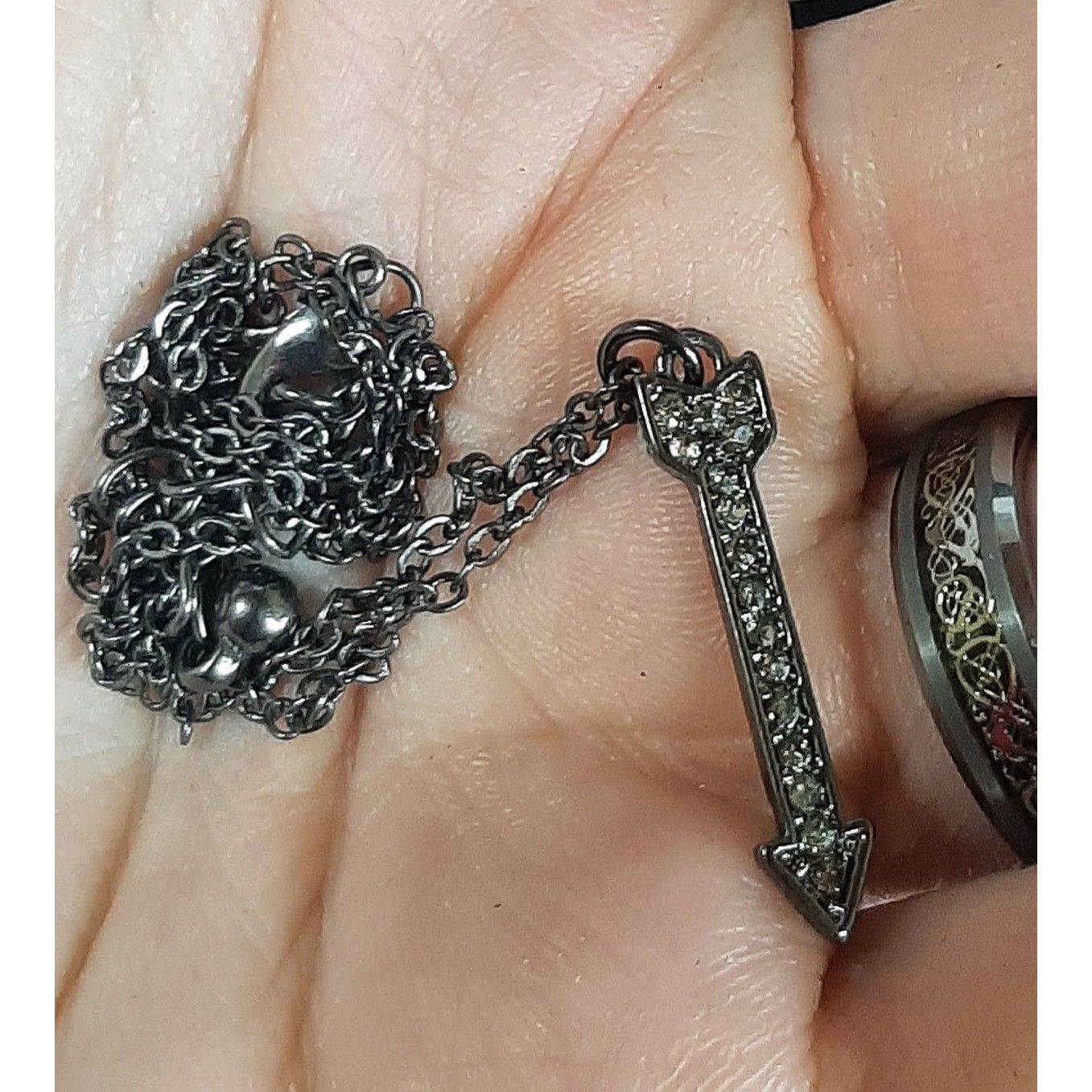 Other Dainty Arrow Pendant Necklace With Rhinestones Size ONE SIZE - 3 Thumbnail