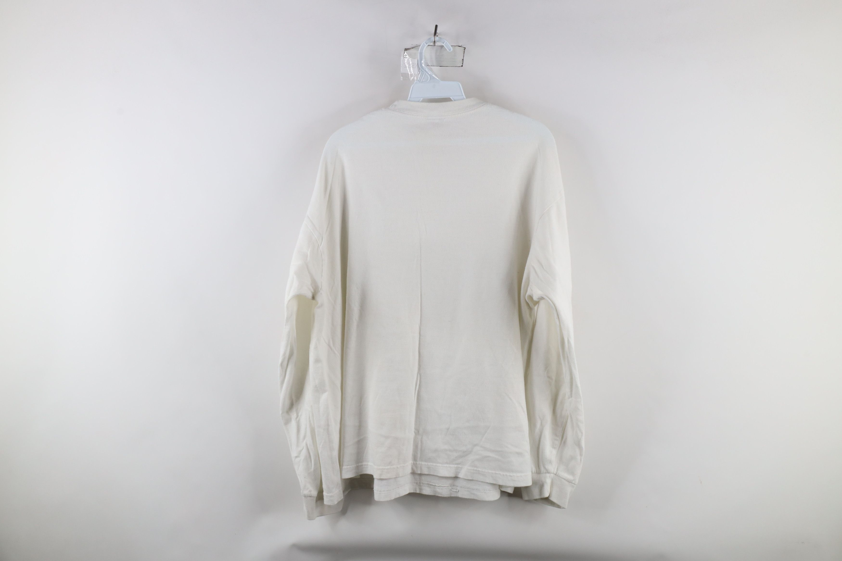 Vintage Vintage 90s Streetwear Long Sleeve T-Shirt White Cotton Size US XL / EU 56 / 4 - 7 Thumbnail