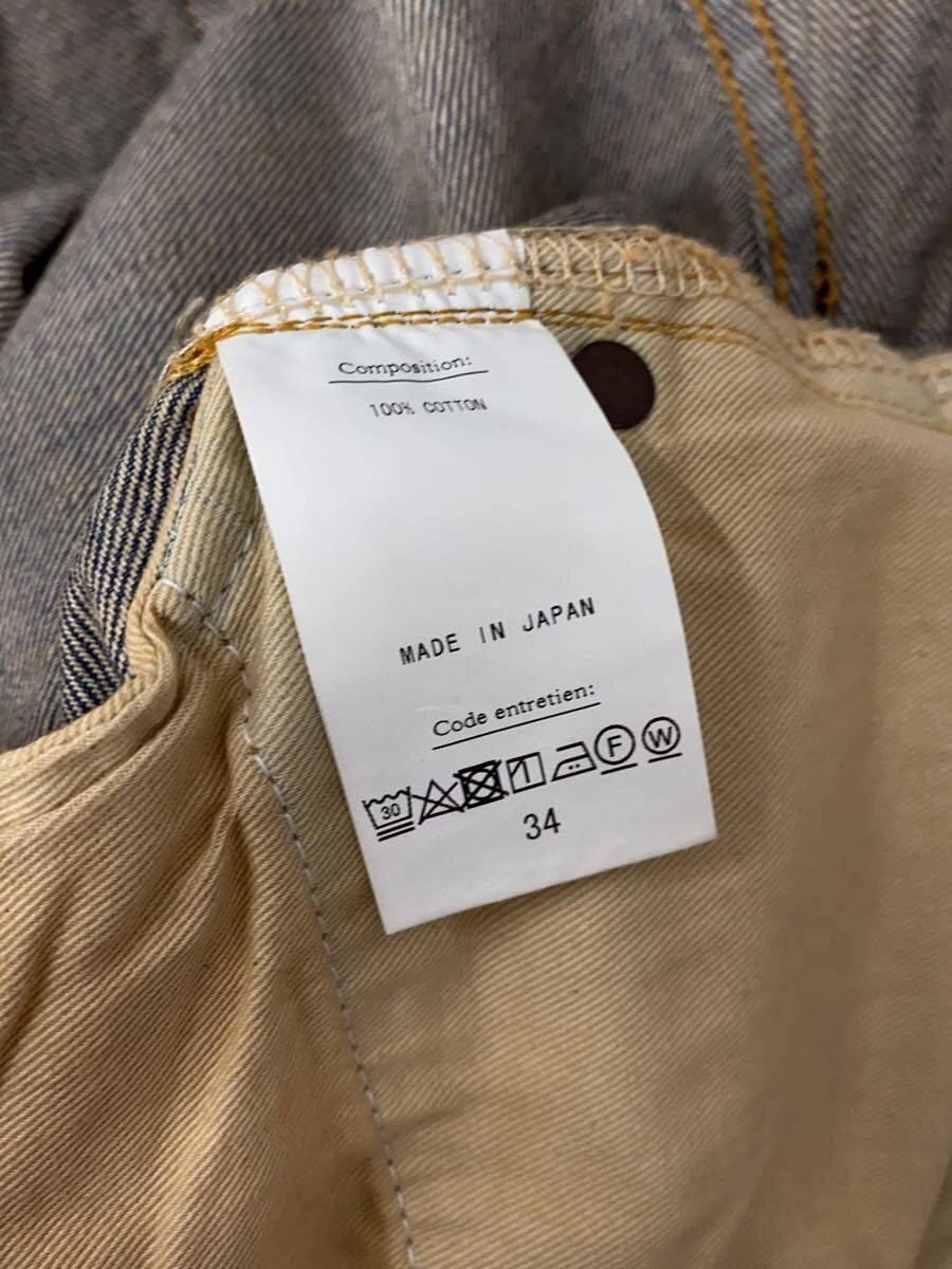 A.PRESSE Blue Cotton Washed Denim Wide Pants Bottoms Size US 34 / EU 50 - 6 Thumbnail