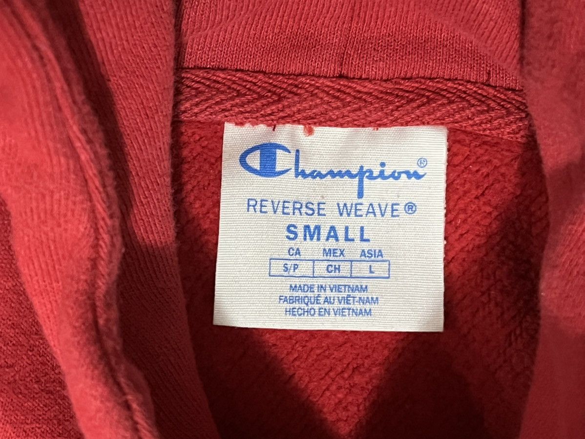 Champion Vintage 90s Champion Reverse Weave Hoodie Red Micro Logo Size US S / EU 44-46 / 1 - 4 Thumbnail