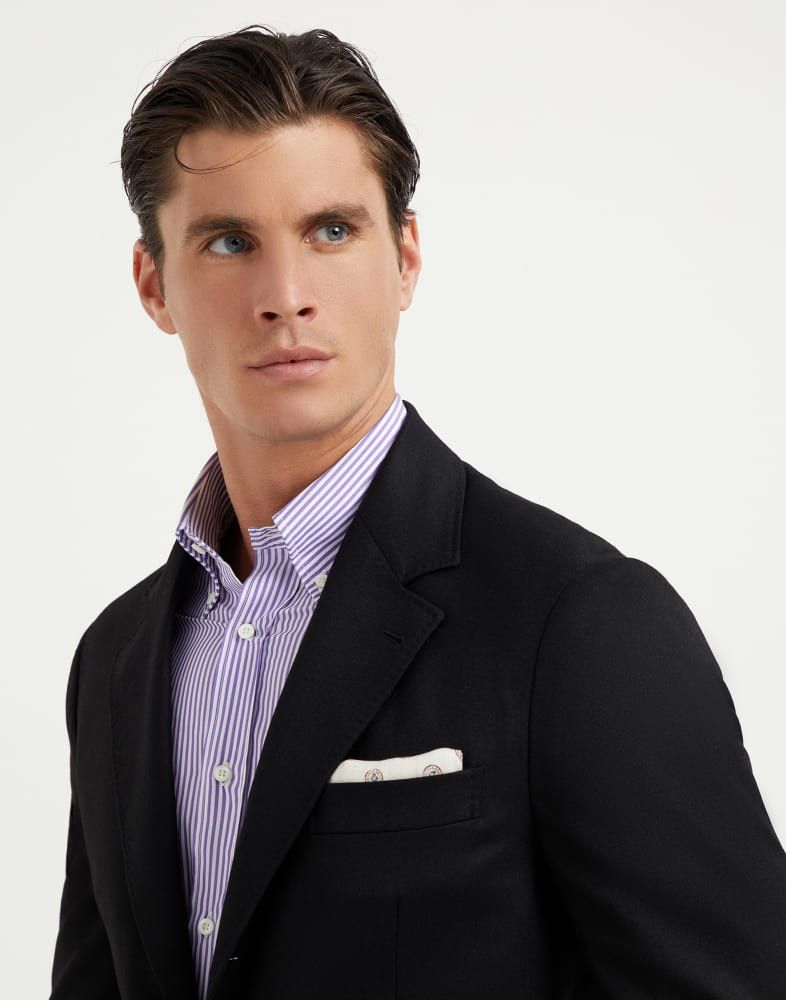 Brunello Cucinelli o1w1db10825 Suit-Type Jacket in Black Size US L / EU 52-54 / 3 - 2 Thumbnail