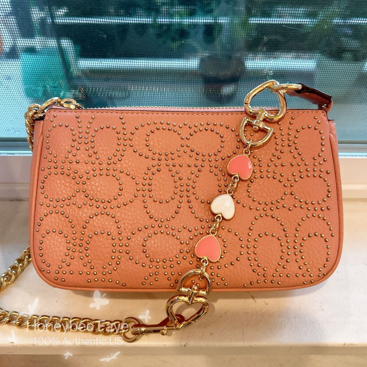 Coach Nolita 19 With Signature Rivets + heart chain CX262 Size ONE SIZE - 5 Thumbnail