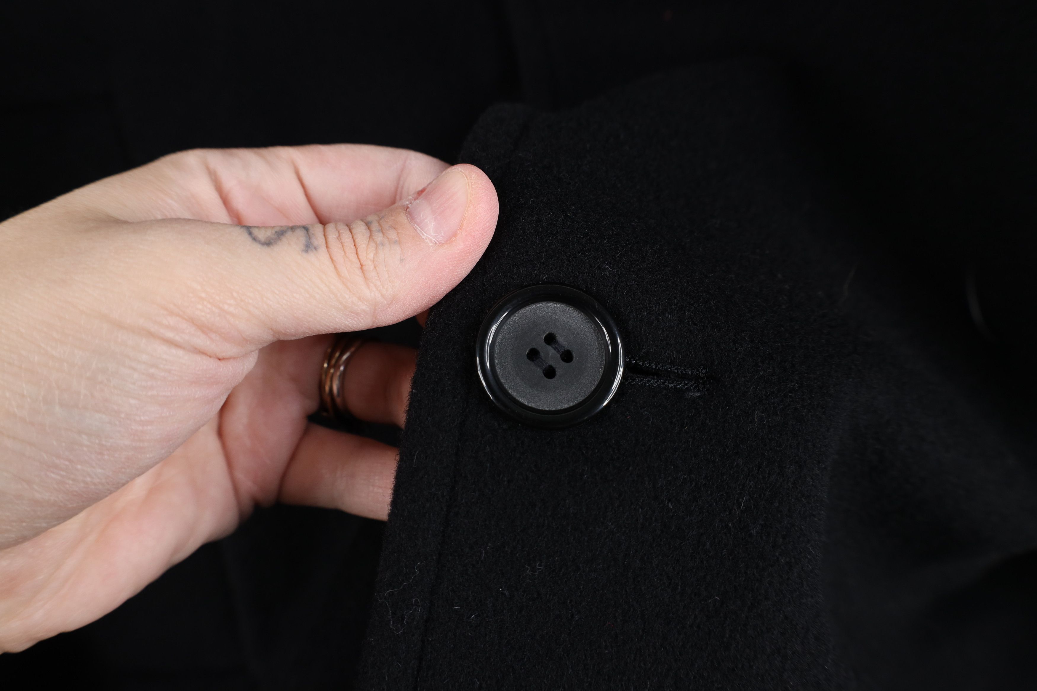 Ralph Lauren Vintage Ralph Lauren Full Button Overcoat Jacket Black Size US L / EU 52-54 / 3 - 5 Thumbnail