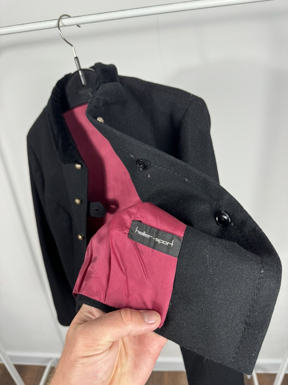 Other Vintage Antique Cropped Military Blazer Jacket Velvet Collar Size M / US 6-8 / IT 42-44 - 8 Thumbnail
