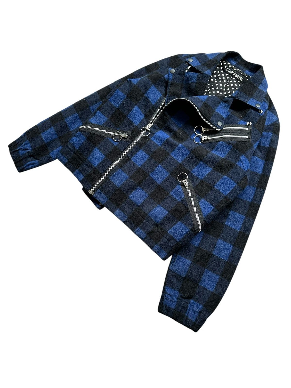 Hysteric Glamour 🔥 Cyberpunk 🔥00's Candy Stripper plaid punk jacket Size US M / EU 48-50 / 2 - 2 Thumbnail