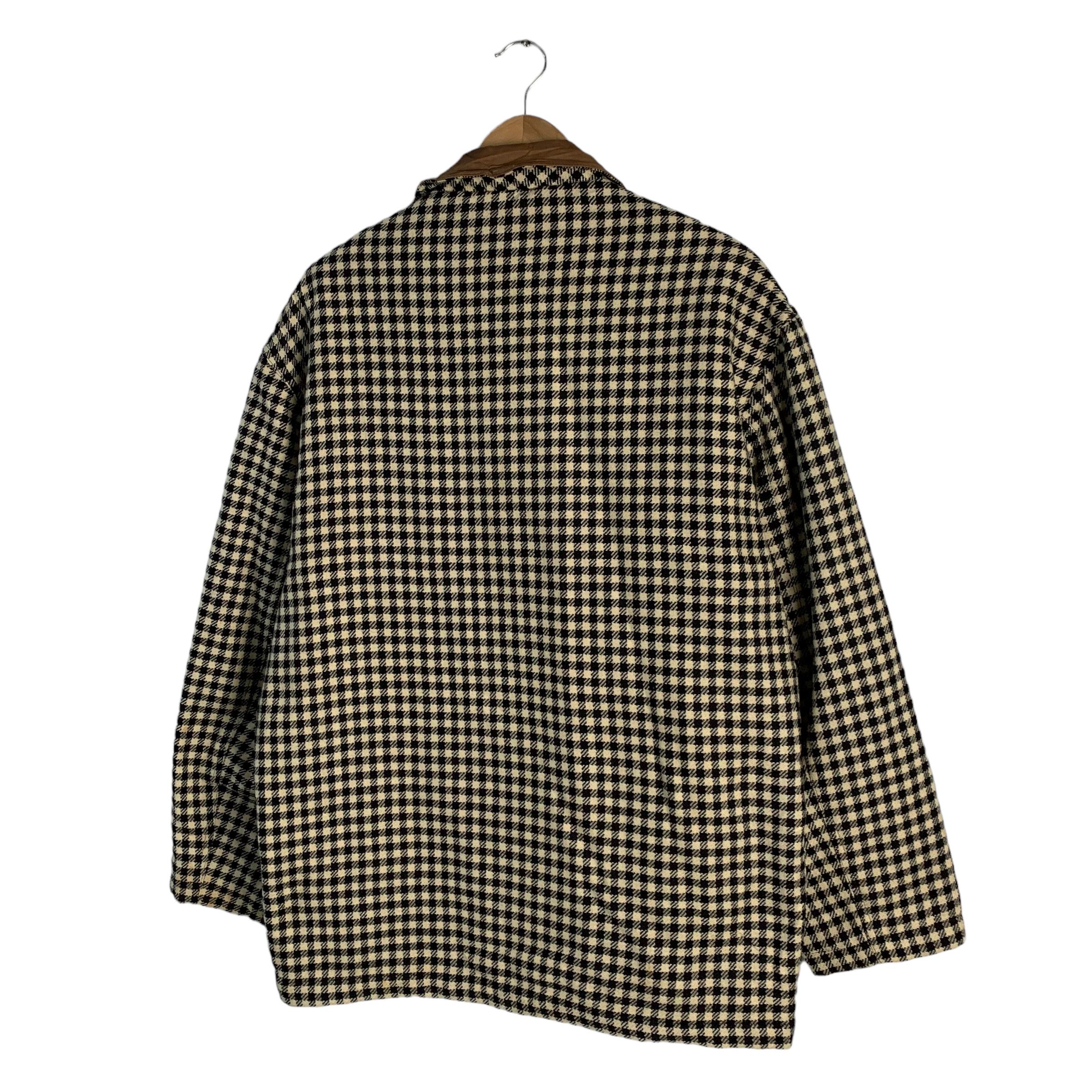 Givenchy Givenchy Gentlemen Houndstooth Wool Leather Jacket Size US M / EU 48-50 / 2 - 4 Thumbnail