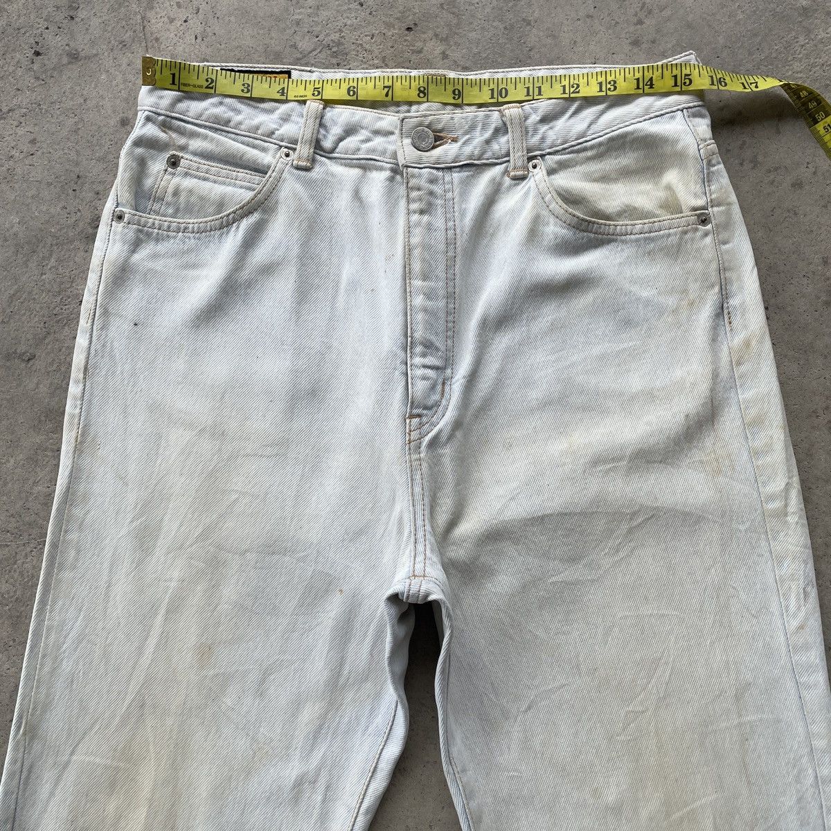 Japanese Brand W31x30💥 Vintage Edwin Light Wash Dirty Jeans Denim Pants Size US 31 - 5 Thumbnail