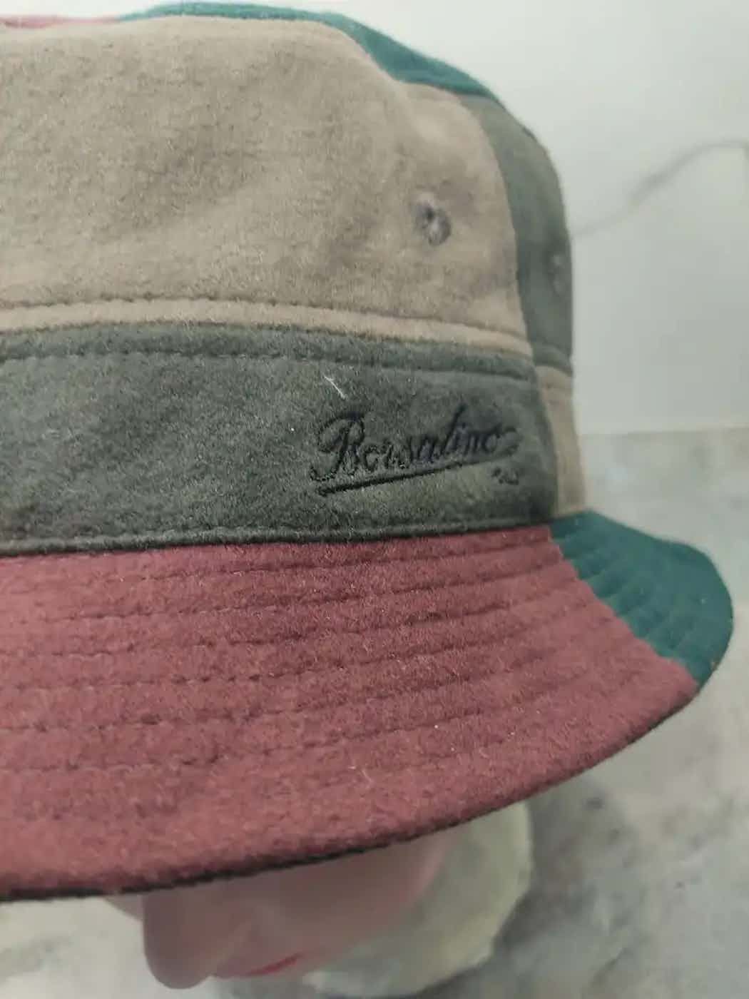Borsalino × Vintage Vintage Borsalino Patchwork Style Bucket Hat Size ONE SIZE - 3 Thumbnail