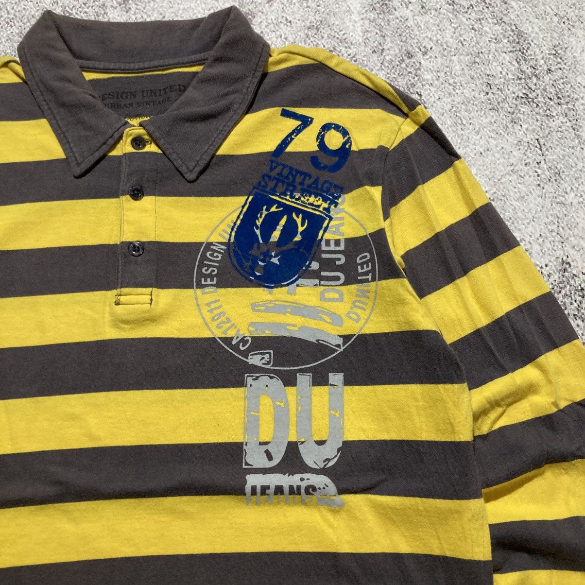 Japanese Brand 2000s Design United Poem Striped Longslevee Punk Lgb Style Size US L / EU 52-54 / 3 - 4 Thumbnail