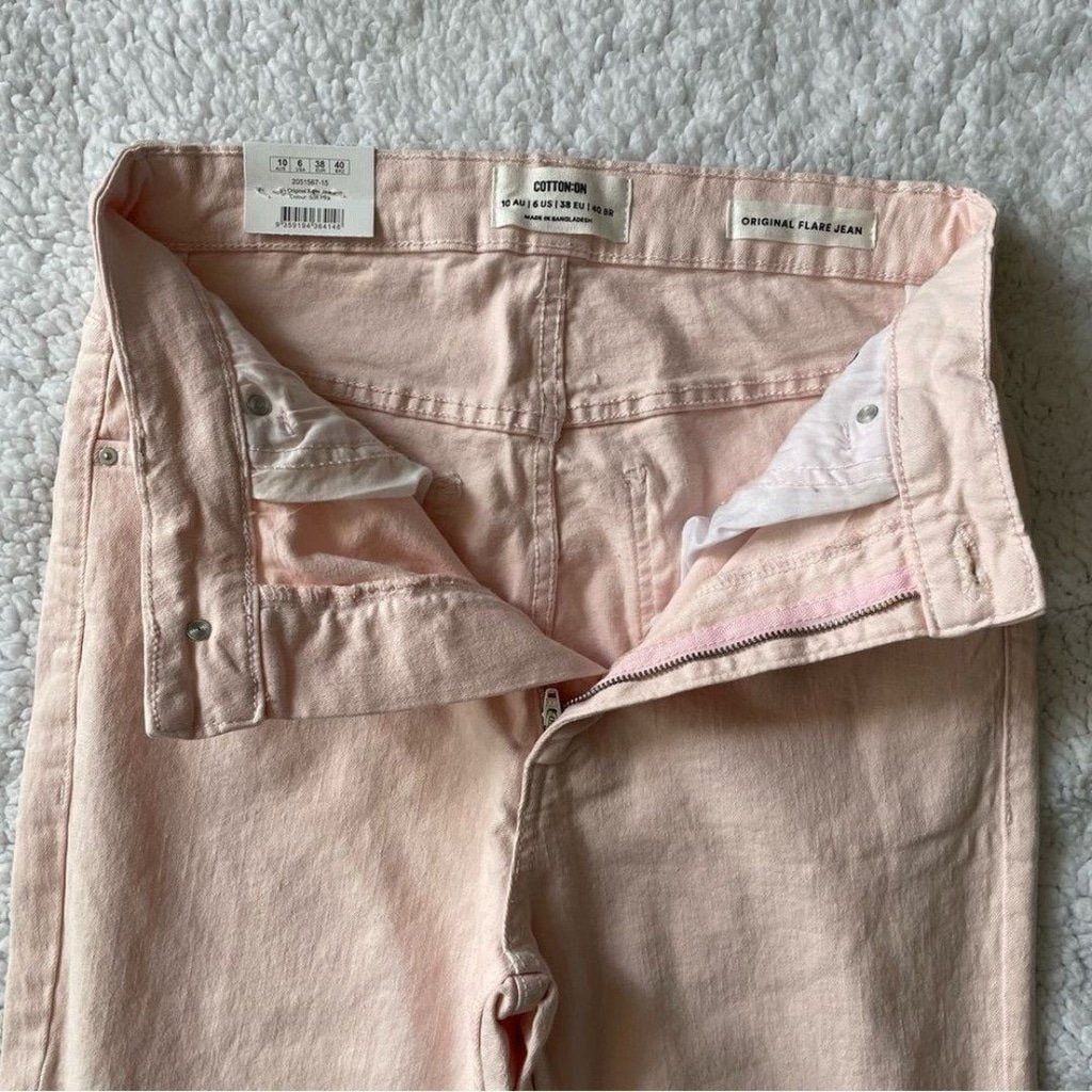 Cotton On Cotton On Original Flare Jean in Soft Pink size 6 Size 28" / US 6 / IT 42 - 10 Thumbnail