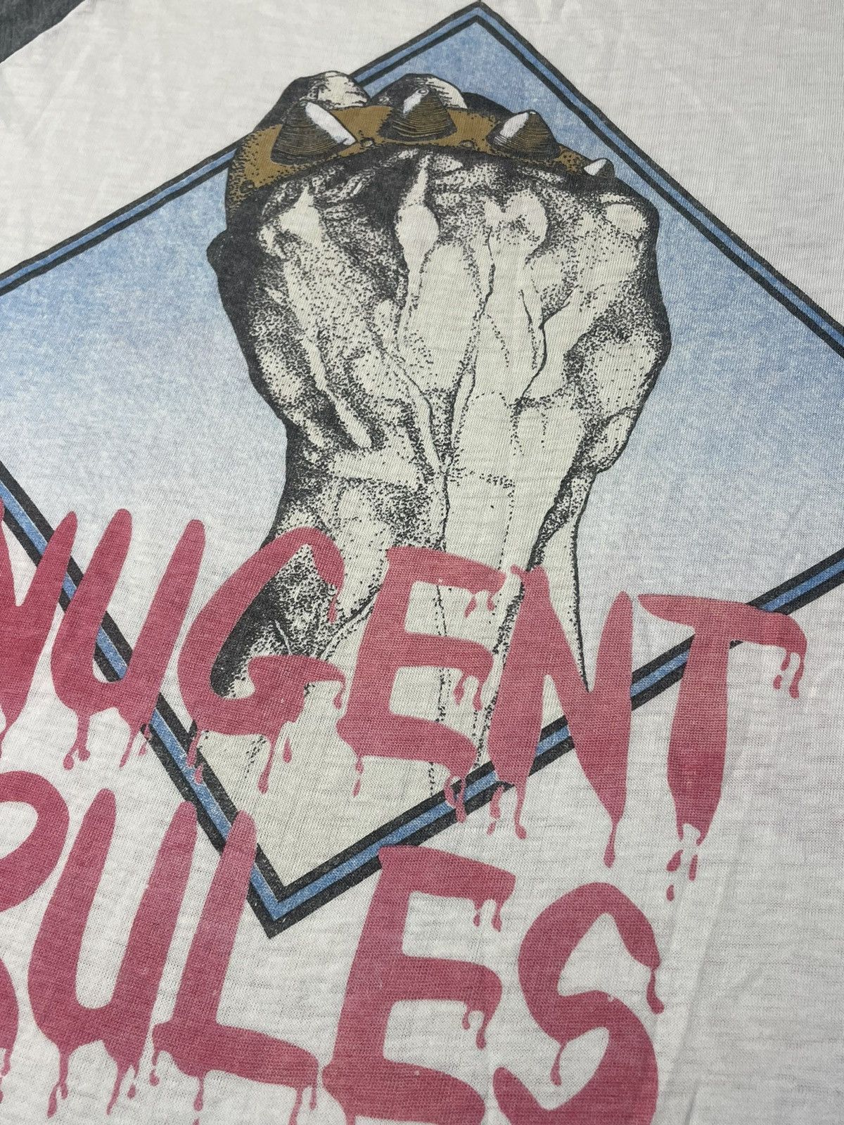 Vintage Ted Nugent Graphic Shirt Rare Vintage 1982 Nugent Rules Size US S / EU 44-46 / 1 - 11 Thumbnail