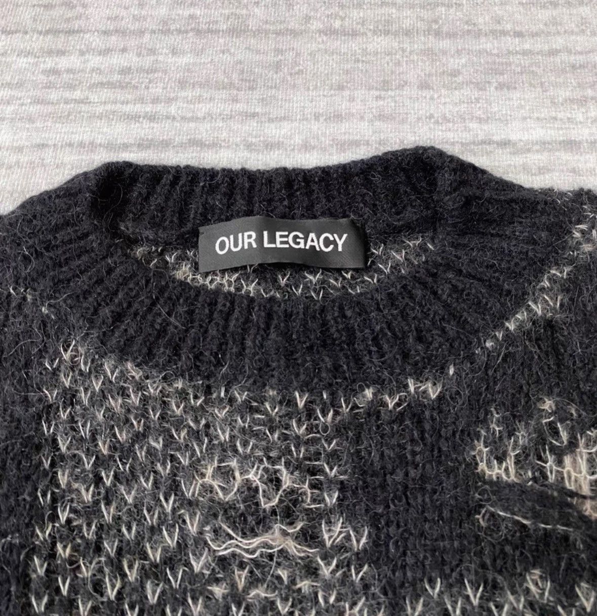 Our Legacy Our Legacy size46 Black perforated tartan round neck shirt Size US S / EU 44-46 / 1 - 4 Thumbnail