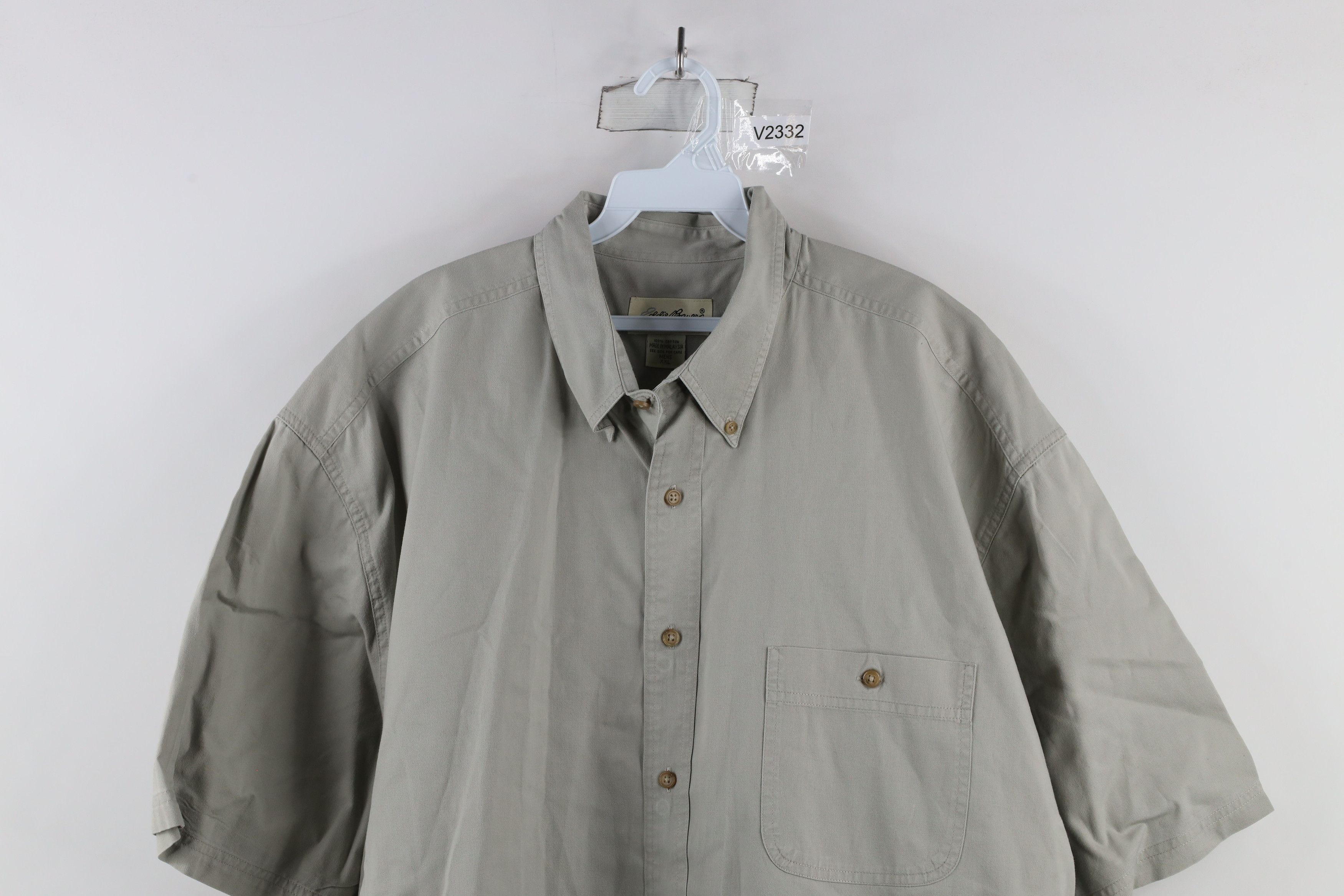 Eddie Bauer × Vintage Vintage Eddie Bauer Short Sleeve Collared Button Down Shirt Size US XXL / EU 58 / 5 - 2 Thumbnail