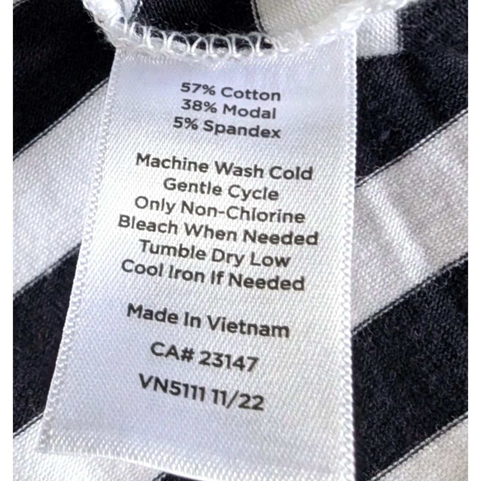 Talbots T By Talbots Striped T-Shirt Cross Back Short Sleeve Top Womens M Navy White Size Med Size M / US 6-8 / IT 42-44 - 5 Thumbnail