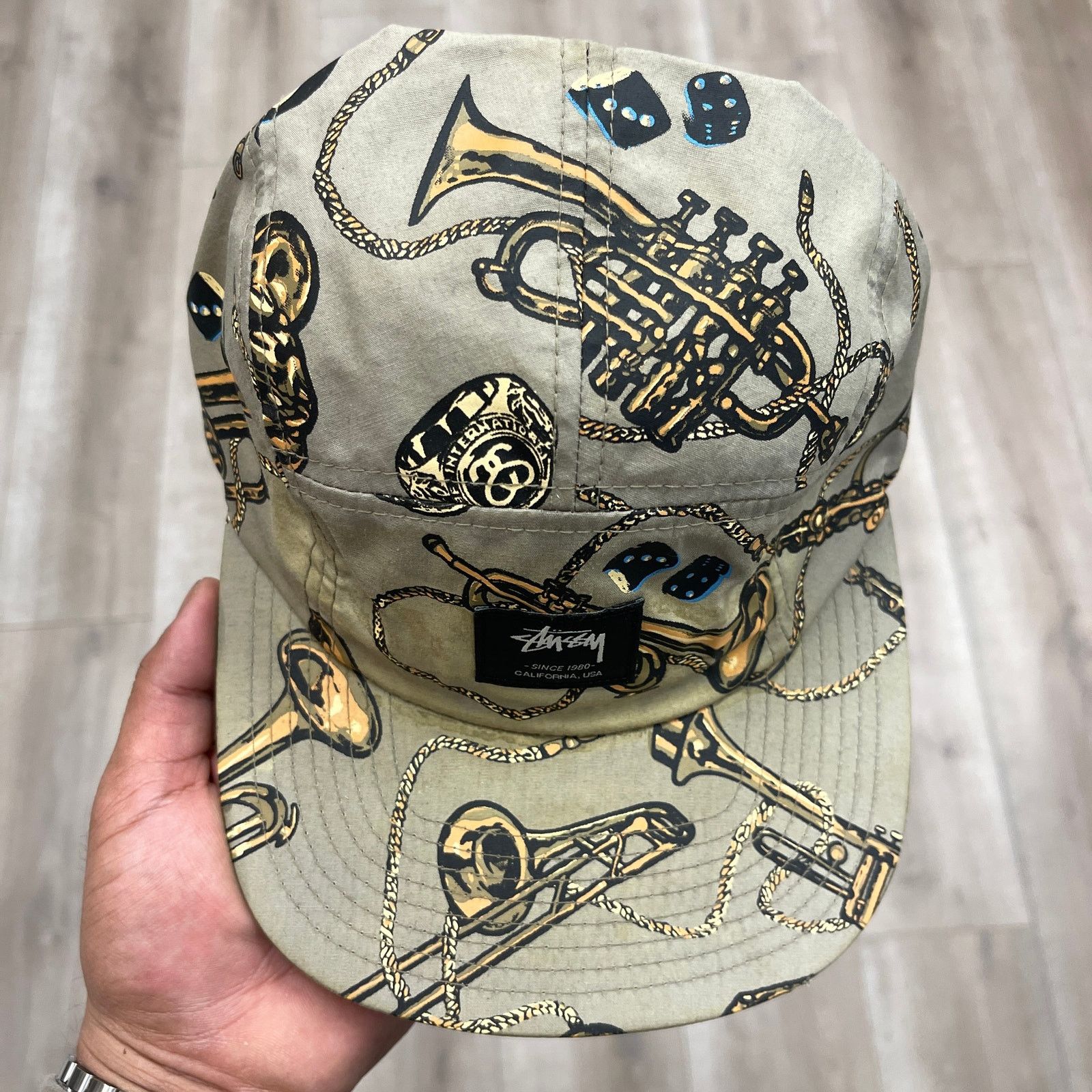 Stussy Vintage 2000s Stussy Trumpet 5 Panel Camp Hat Cap Strapback Size ONE SIZE - 3 Thumbnail
