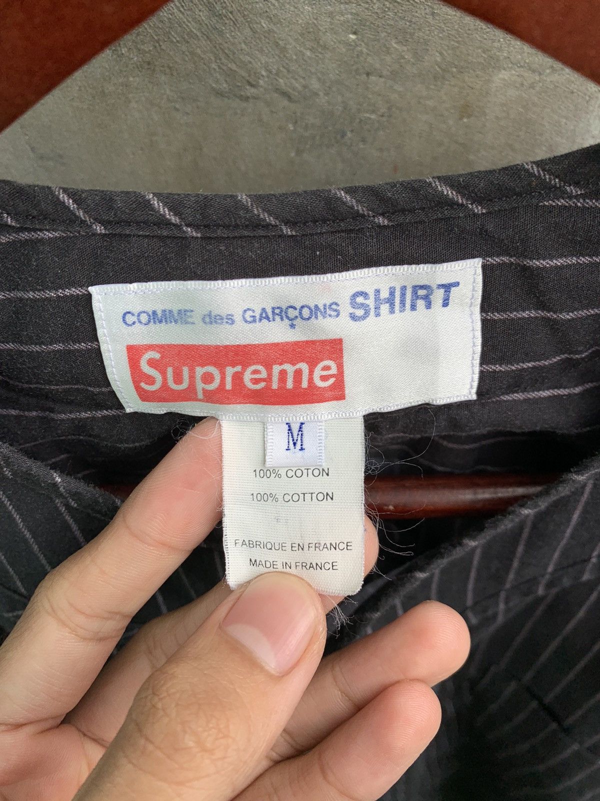 Comme des Garcons SHIRT × Supreme SS14 Pin Stripe Baseball Jersey Size US M / EU 48-50 / 2 - 8 Thumbnail