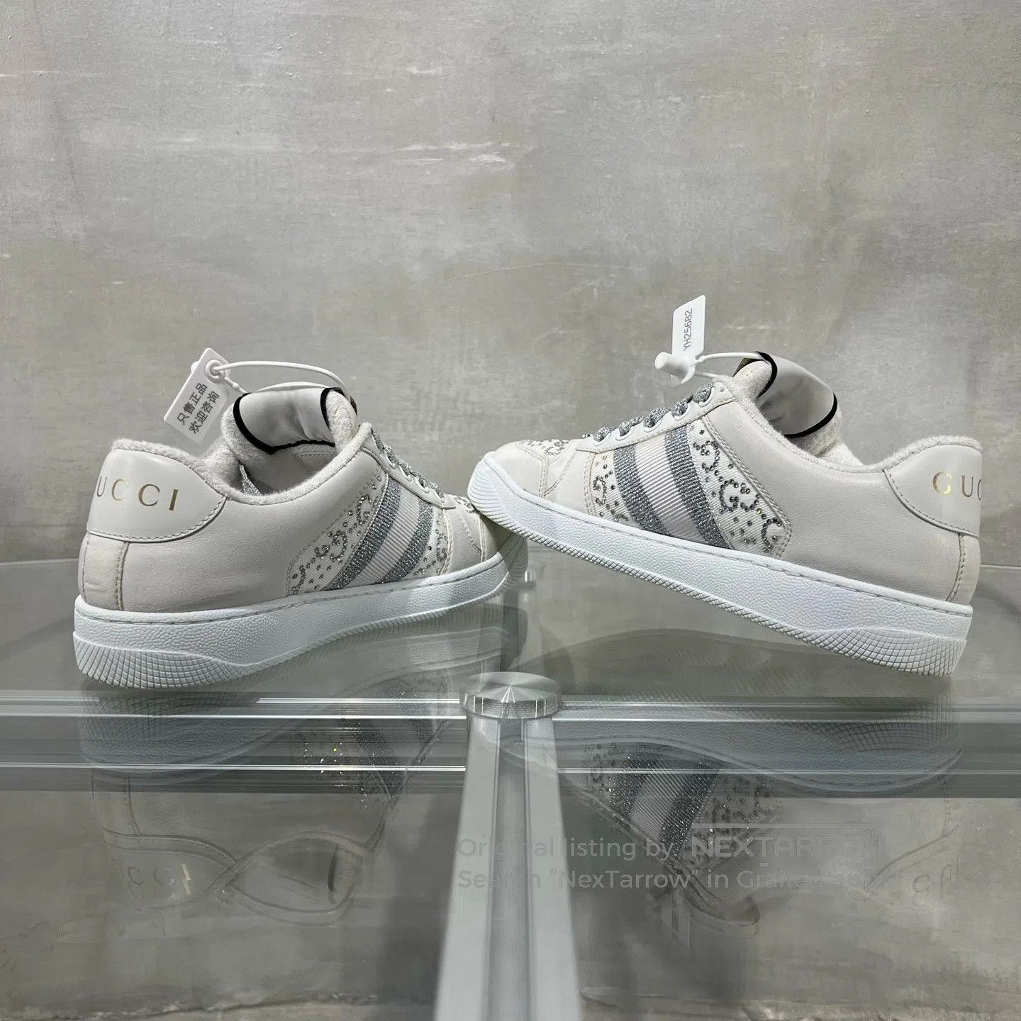 Gucci Guicci Dirty shoes, White Diamond edition Size US 4.5 / IT 34.5 - 5 Thumbnail