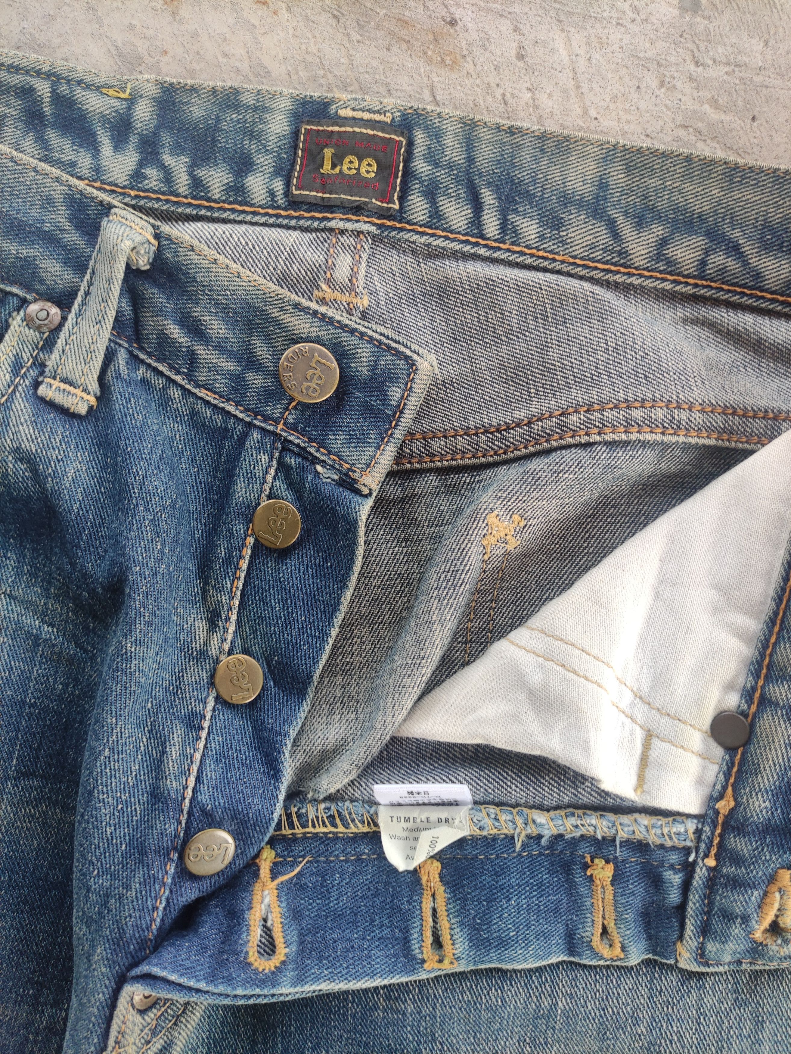 Lee Vintage Lee Button Jean Distressed Faded Denim Pants Size US 30 / EU 46 - 5 Thumbnail