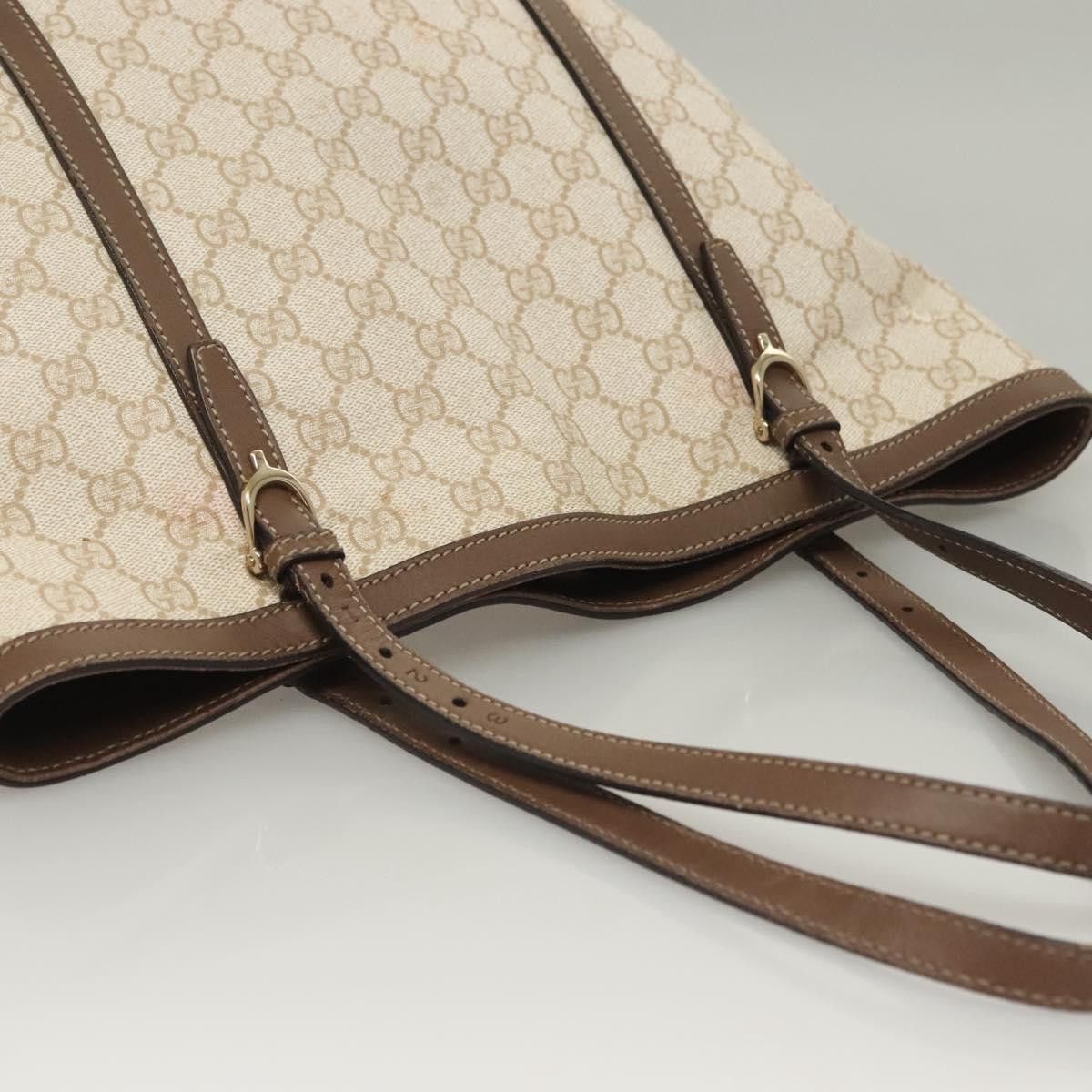 Gucci GUCCI GG Supreme Tote Bag Pvc White Gold Size ONE SIZE - 8 Thumbnail
