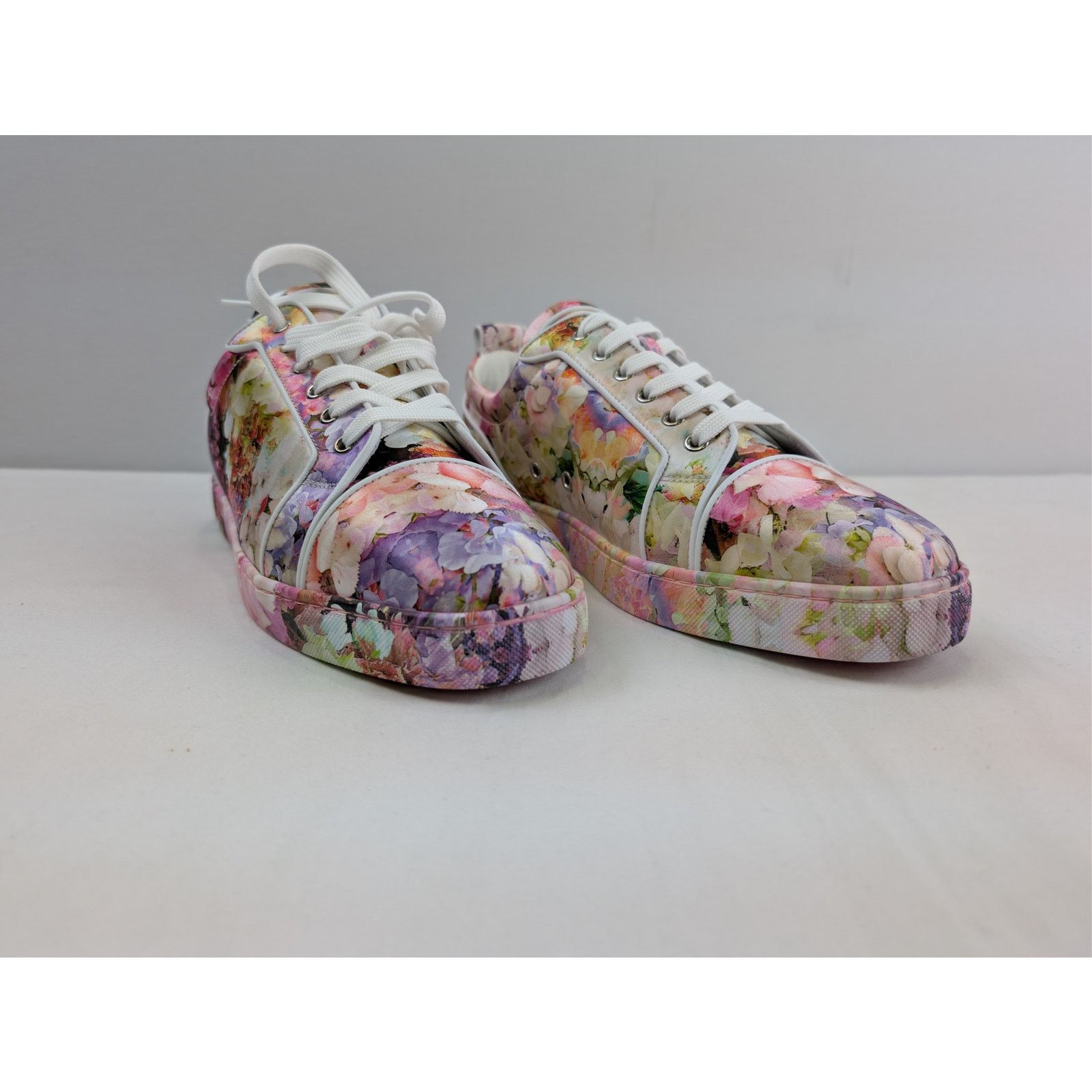 Christian Louboutin o1rshd1 Louis Junior Orlato flat sneaker with a floral print Size US 12 / EU 45 - 5 Thumbnail