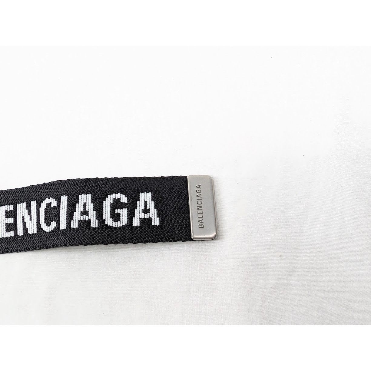 Balenciaga × Under Armour o1rshd1 Size:OS / Jacquard Web Belt in Black/White Size ONE SIZE - 8 Thumbnail