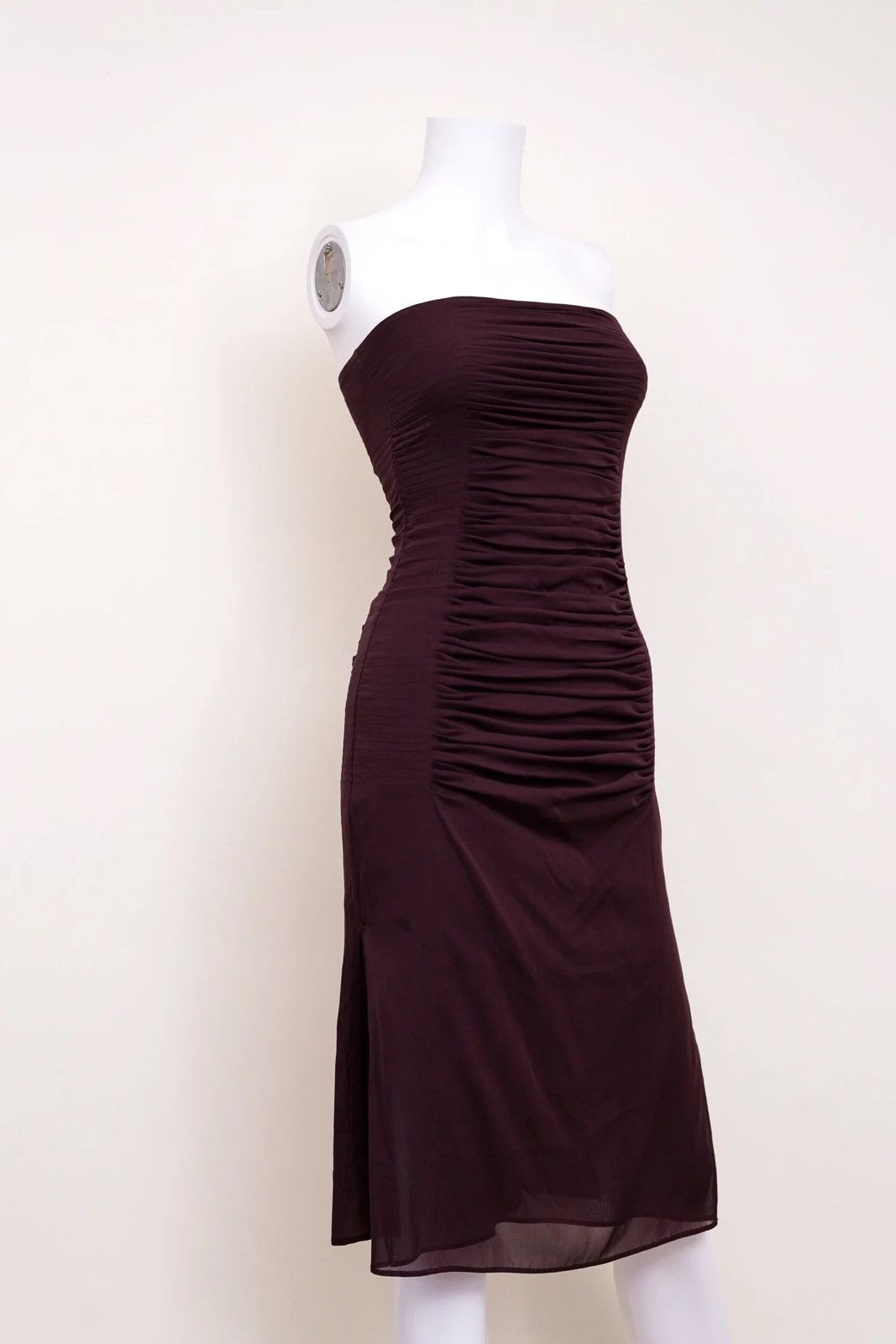 Yves Saint Laurent Yves Saint Laurent by Tom Ford Brown Strapless Mini Dress Size ONE SIZE - 3 Thumbnail