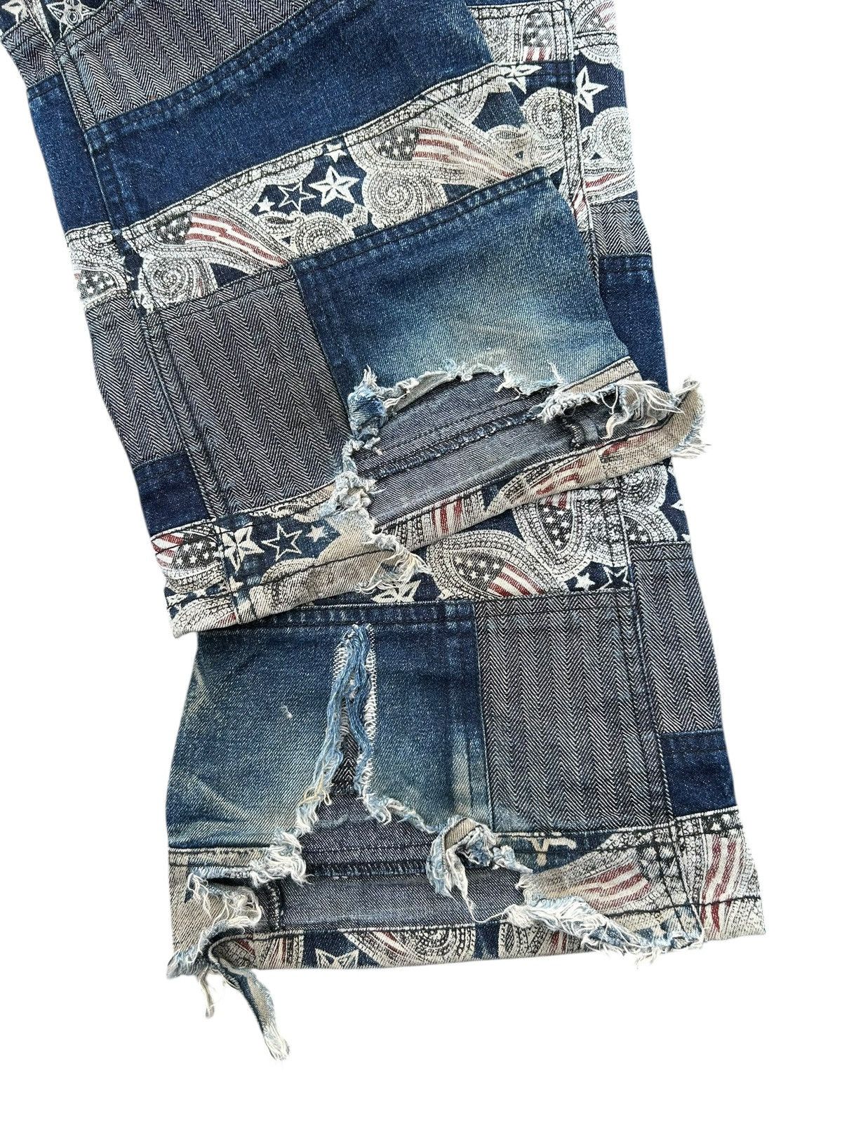 Hysteric Glamour × Japanese Brand × KMRii FLARE HAGI VINTAGE BATSU BOYS PUNK DISTRESSED DENIM JEANS Size US 30 / EU 46 - 13 Thumbnail