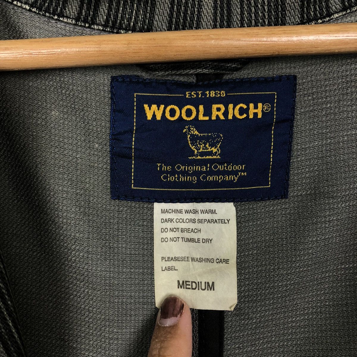 Woolrich Woolen Mills VINTAGE HIKORY CHORE WORK JACKET WOOLRICH JAPAN MADE Size US M / EU 48-50 / 2 - 12 Thumbnail