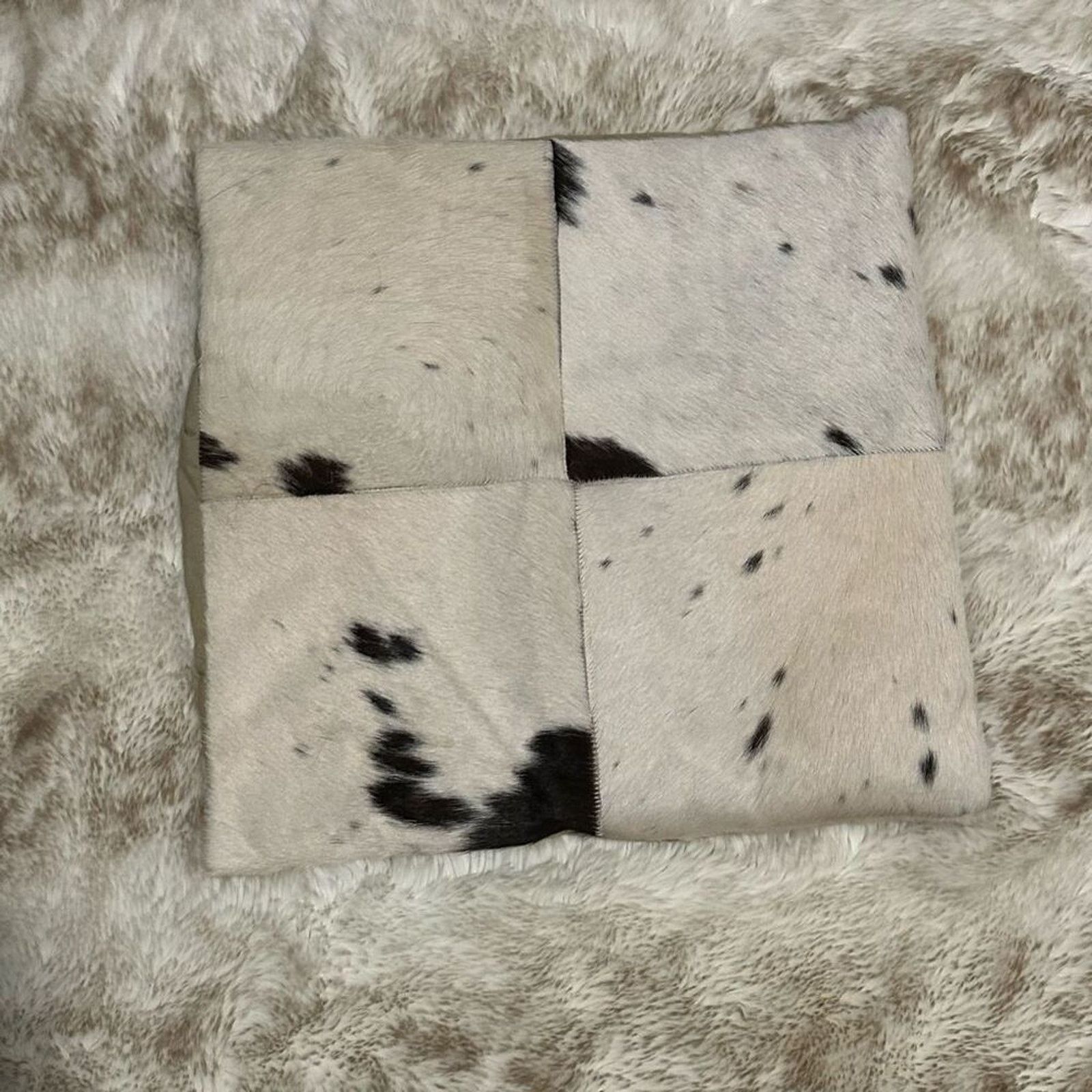 Other Cowhide Decorative Pillow Cover | Sz 18” x 18” Size ONE SIZE - 4 Thumbnail
