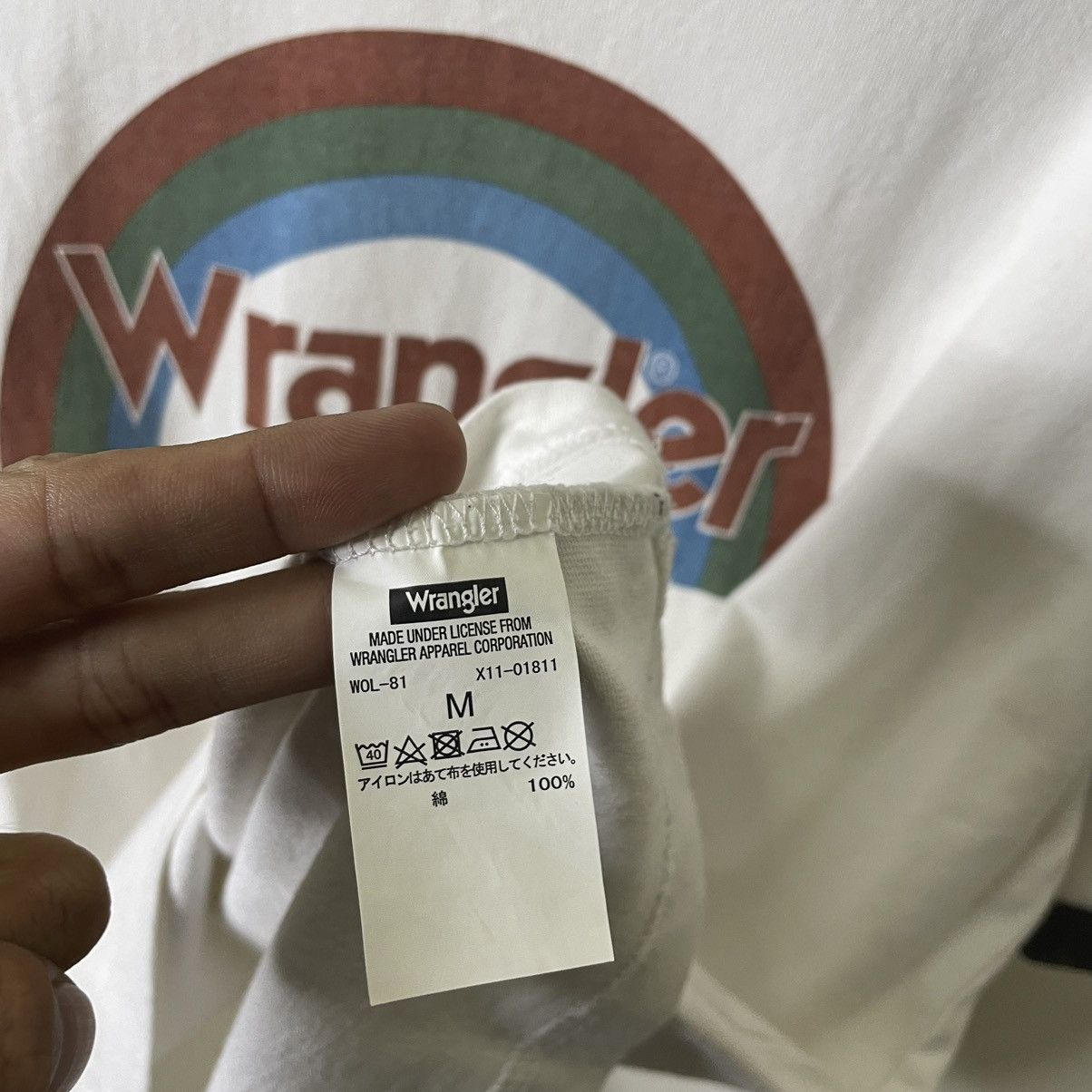 Vintage × Wrangler Vintage Y2K Wrangler Rainbow Ringer T Shirt Size US L / EU 52-54 / 3 - 4 Thumbnail