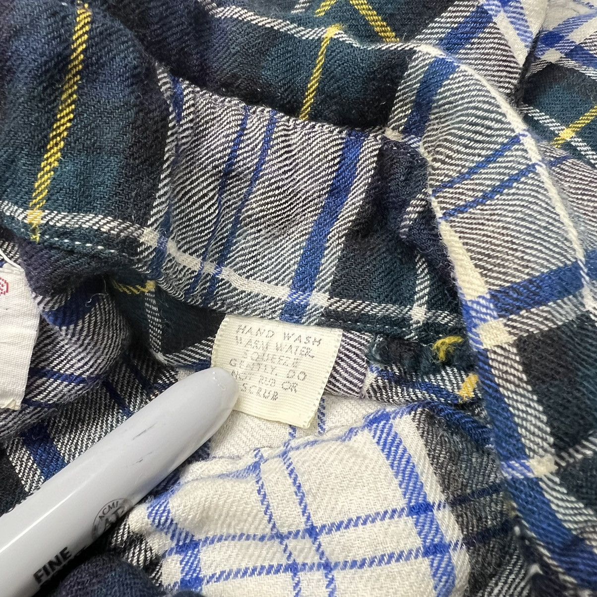Vintage × Viyella VTG Viyella Flannel Shirt Blue Plaid Button Up Wool Scotland Size US M / EU 48-50 / 2 - 13 Thumbnail
