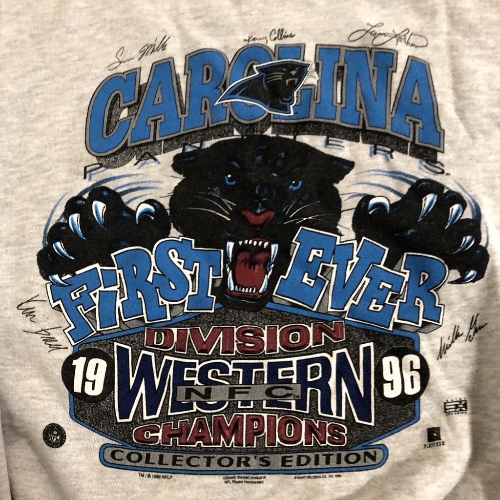 Lee 1996 Carolina Panthers Vintage NFL Sweatshirt XL USA Size US XL / EU 56 / 4 - 1 Thumbnail