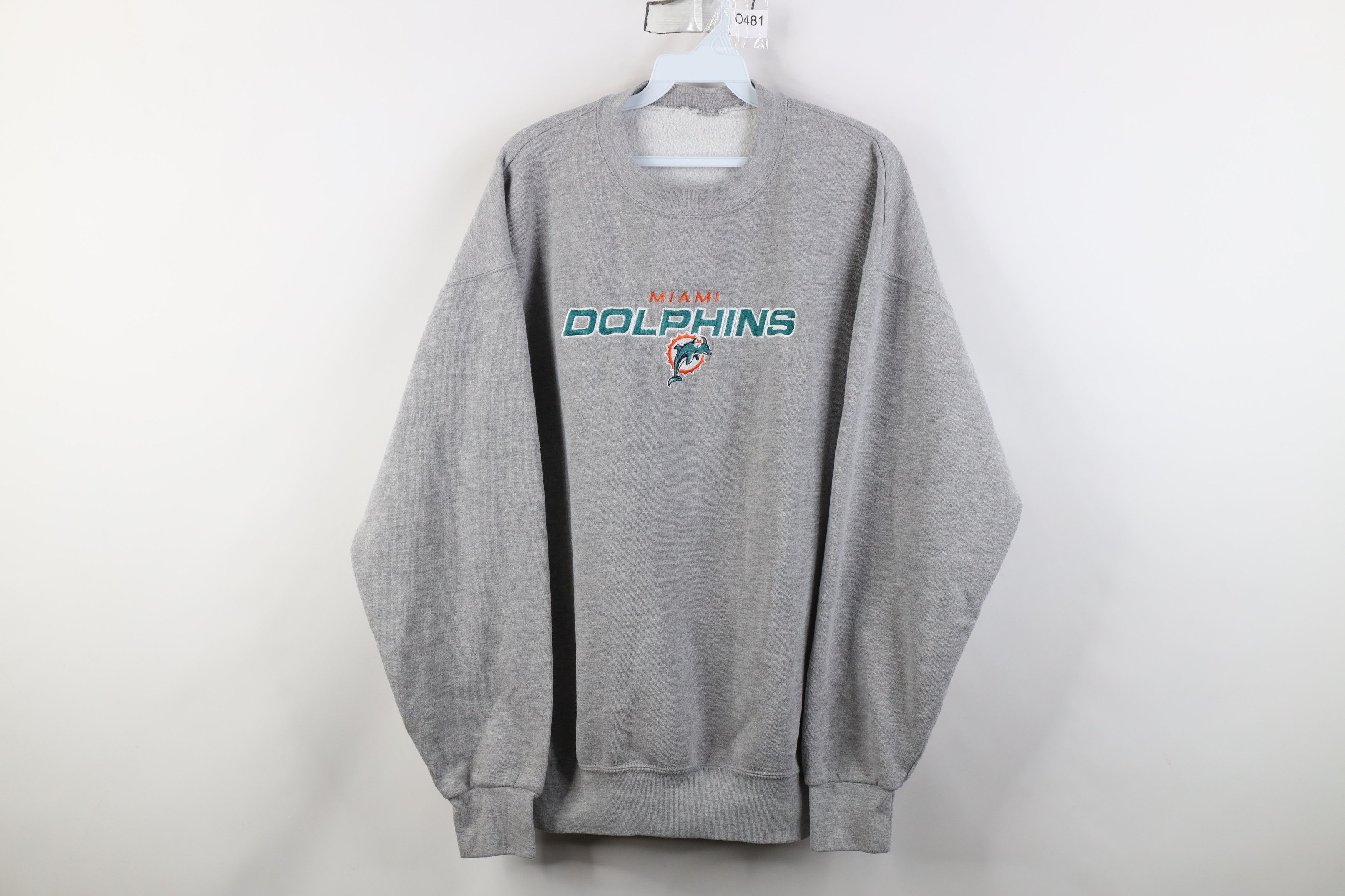 Vintage Vintage 90s Miami Dolphins Football Crewneck Sweatshirt Gray Size US XL / EU 56 / 4 - 1 Thumbnail