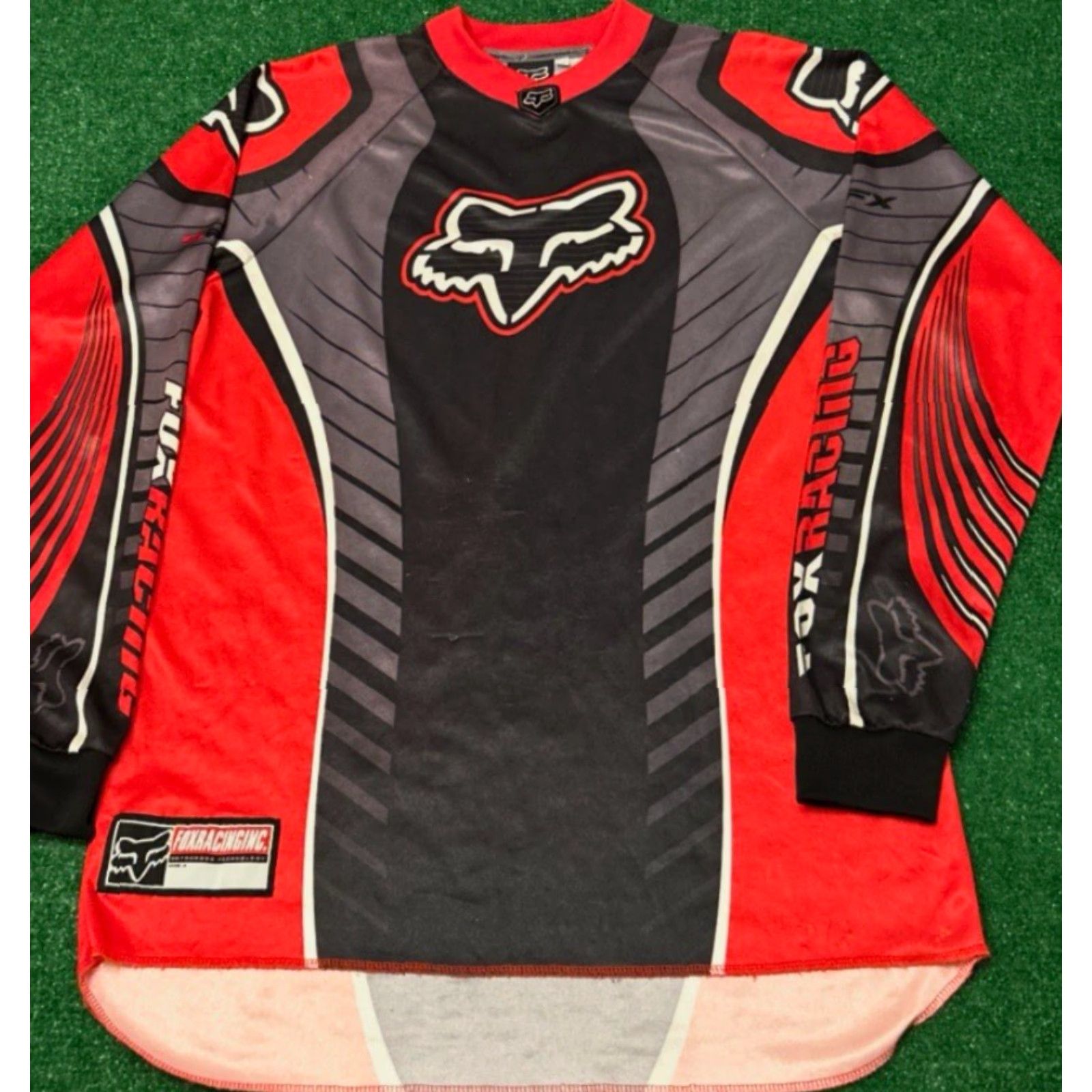 Vintage VINTAGE Fox Motocross Jersey Mens Long Sleeve M Red 90s Y2K Vintage Punk Grunge Hip Hop Sports BMX Football 90s Fox Racing Clothing Mens Medium VTG Size US M / EU 48-50 / 2 - 5 Thumbnail