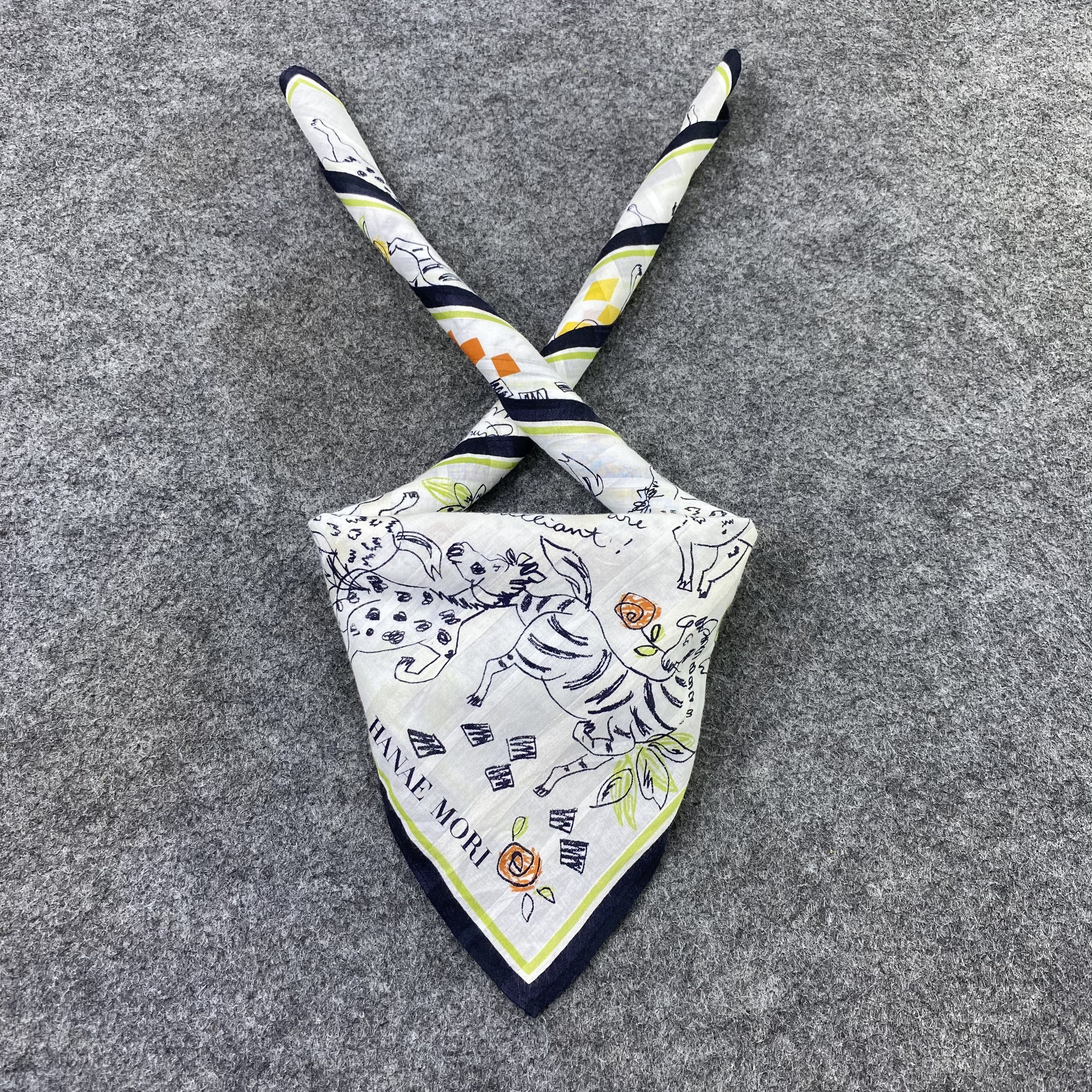 Hanae Mori Hanae Mori Handkerchief Neckerchief Bandana-B1565 Size ONE SIZE - 2 Thumbnail