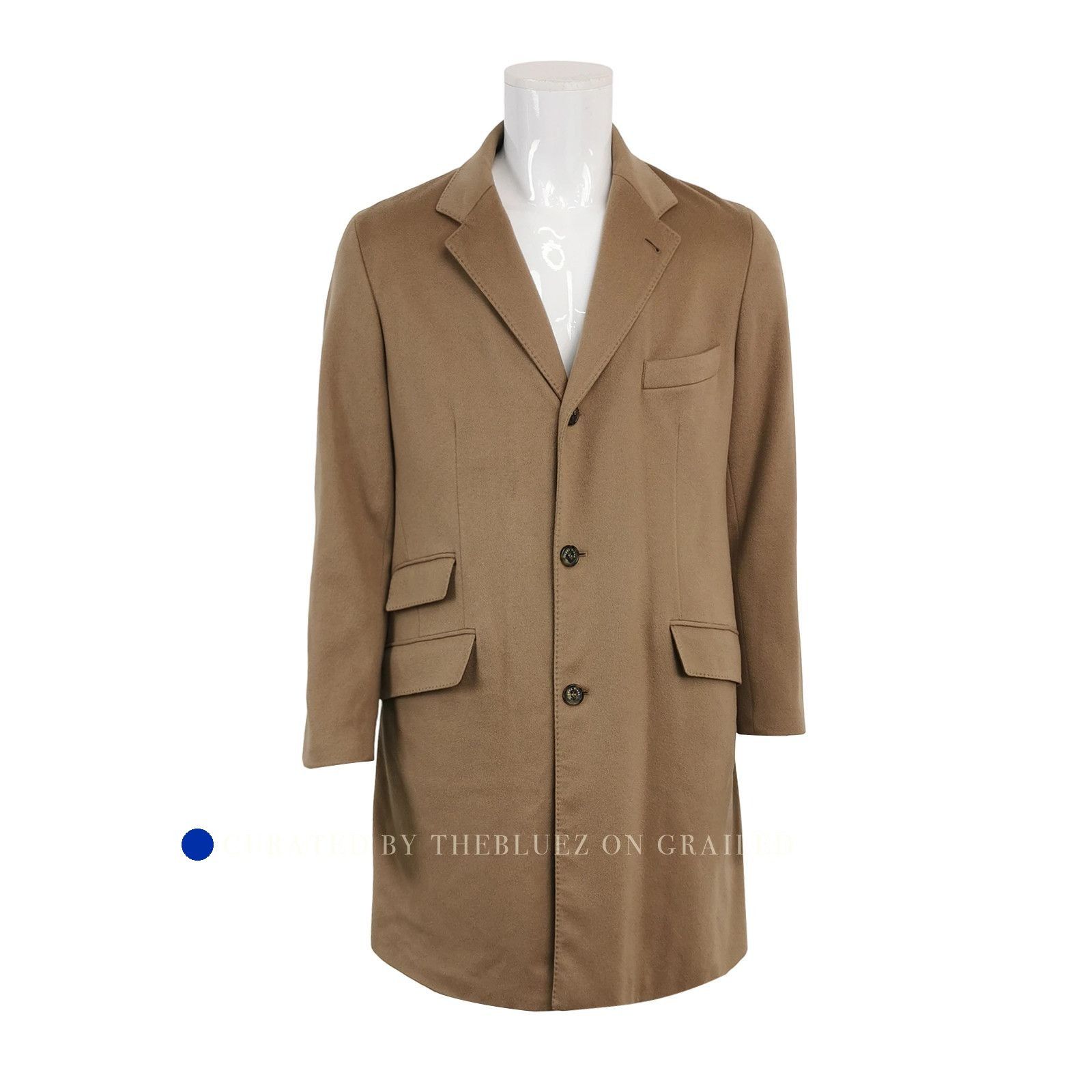 Loro Piana Beige Cashmere Coat with Storm System Size US M / EU 48-50 / 2 - 1 Thumbnail