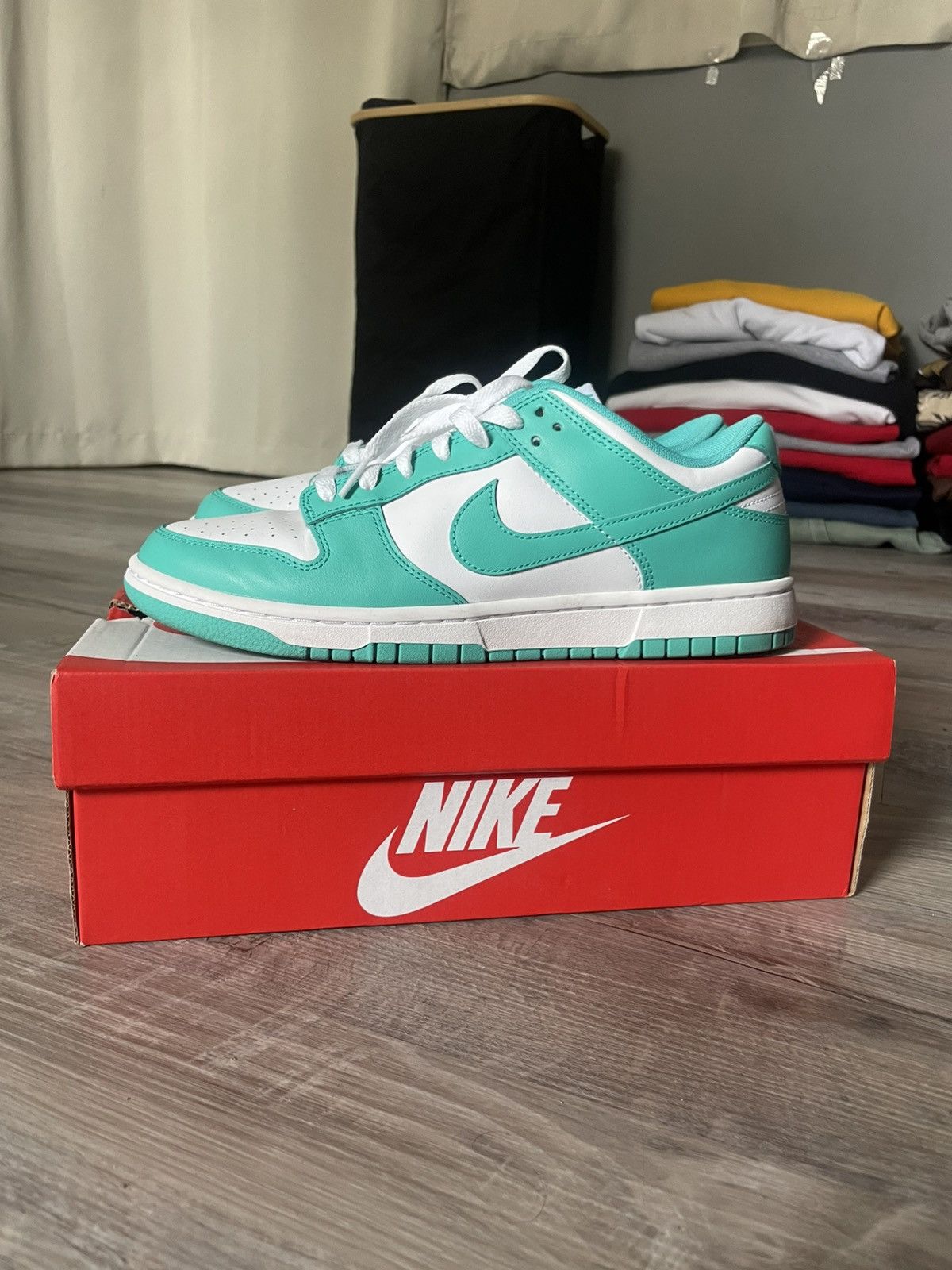 Nike Nike light blue dunk low size 9 jn mens Size US 9 / EU 42 - 1 Thumbnail