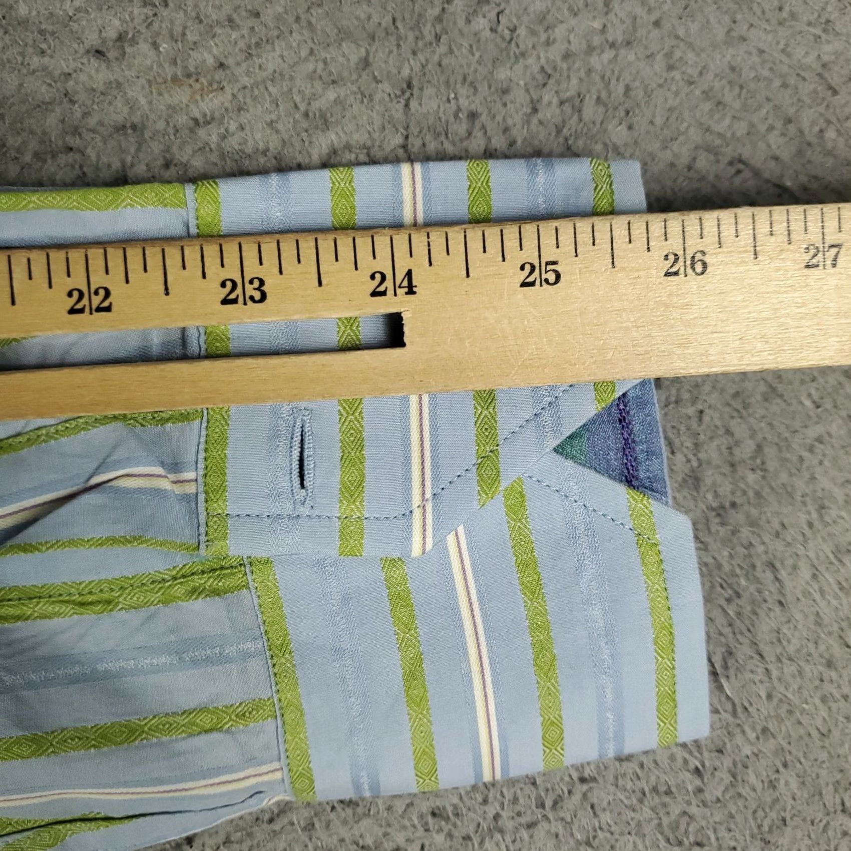 Robert Graham Robert Graham Shirt Mens Large Blue Green Striped Button-Up Long Sleeve Casual Business Formal Workwear Modern Classic Preppy Size US L / EU 52-54 / 3 - 6 Thumbnail