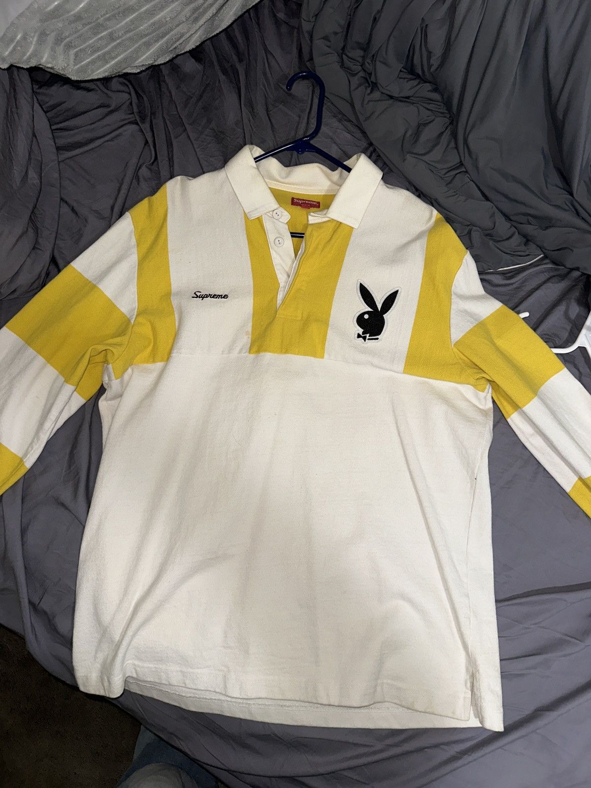 Playboy × Supreme Supreme Rugby Playboy Long Sleeve Button Up Polo Size US L / EU 52-54 / 3 - 6 Thumbnail