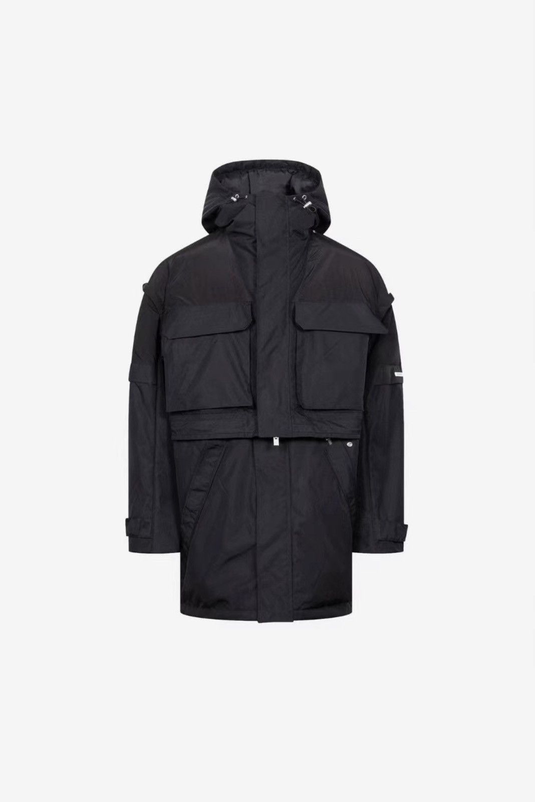 Heliot Emil Black Hooded Parka with Pockets - Size M Size US M / EU 48-50 / 2 - 2 Thumbnail