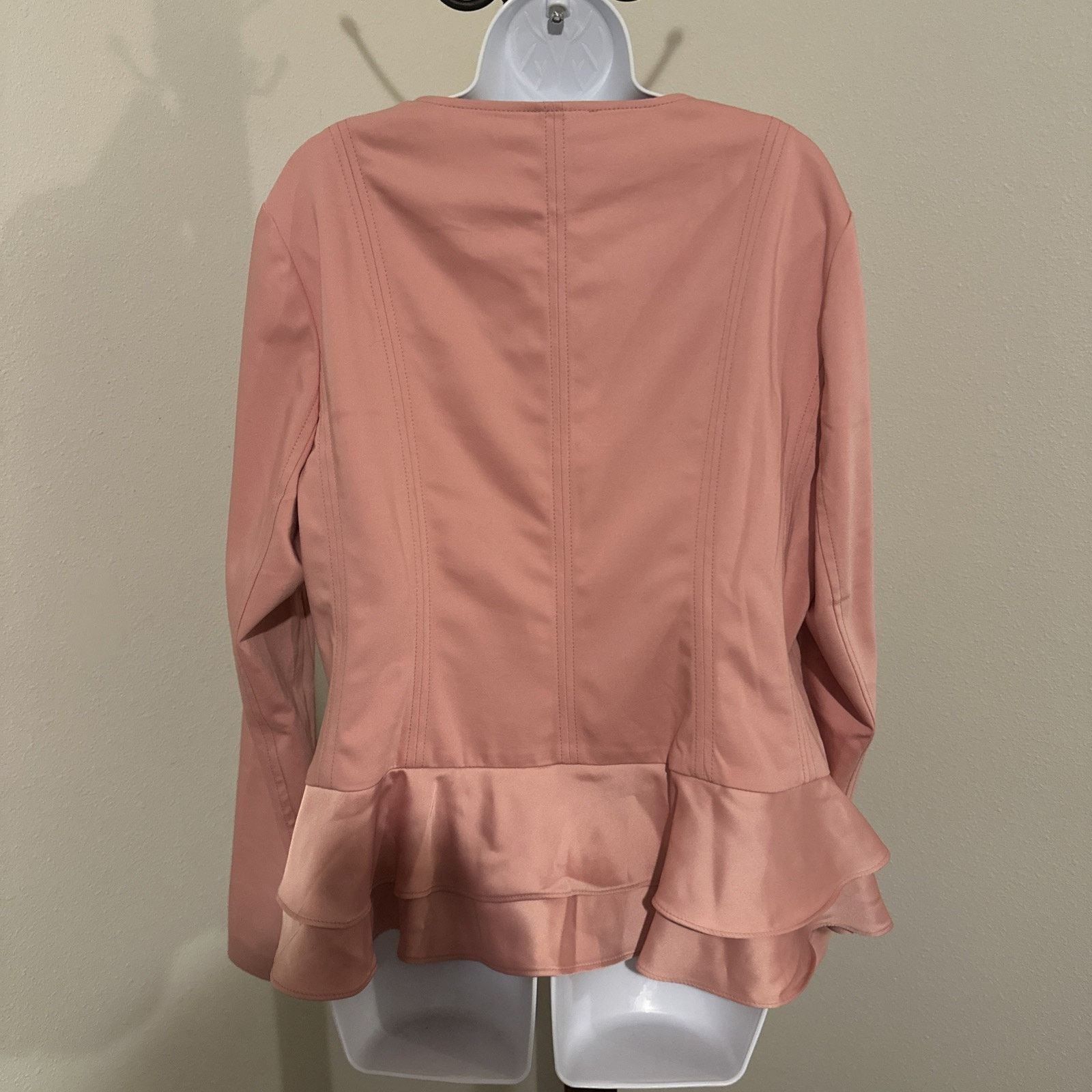Other Lane Bryant Double Weave Stretch Jacket Blazer Pink 18 NWT Size XXL / US 16-18 / IT 52-54 - 4 Thumbnail