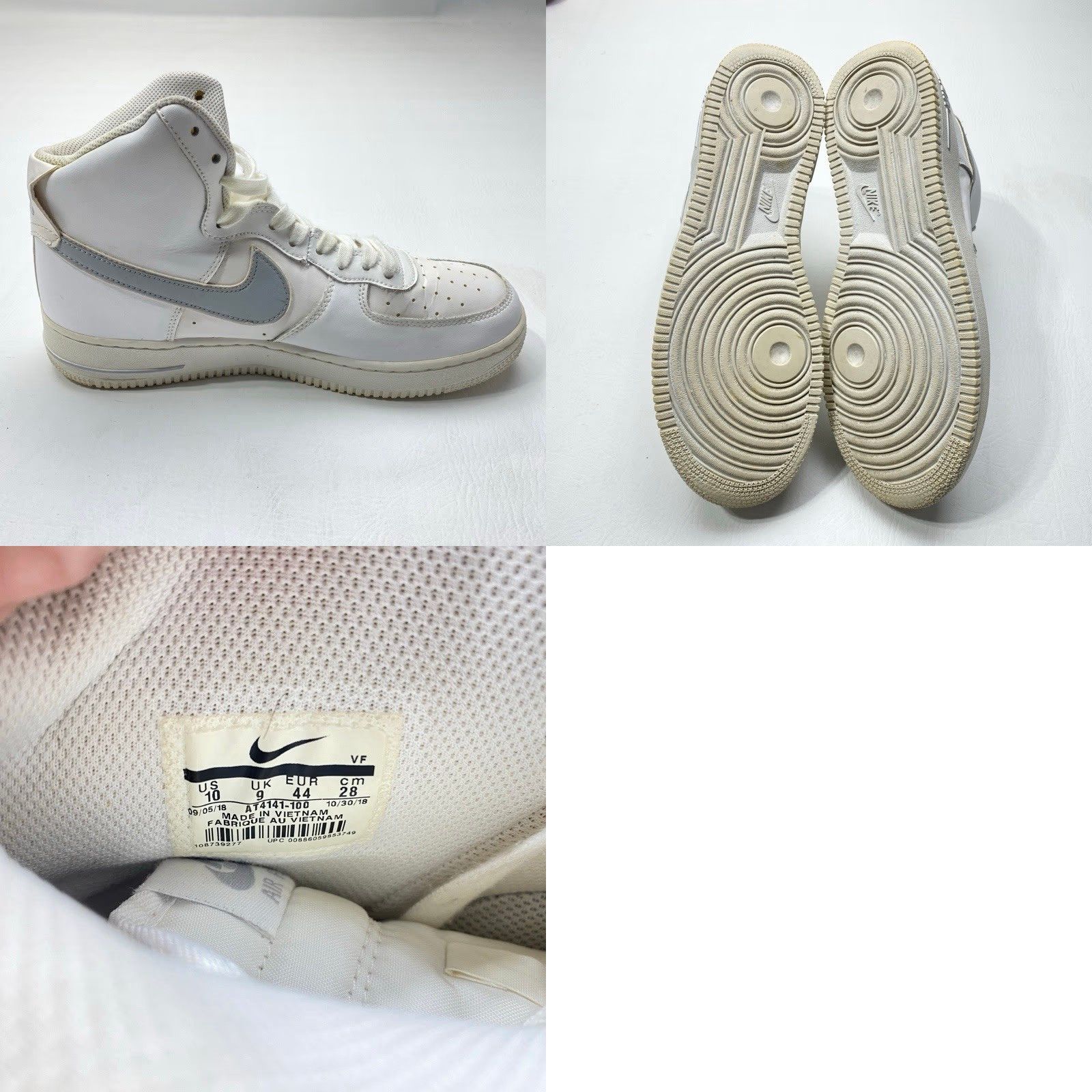 Nike Air Force 1 High Top AT4141 100 Mens Size 10 White Wolf Grey 1602 Nike Air Force 1 Sneakers Size US M / EU 48-50 / 2 - 8 Thumbnail