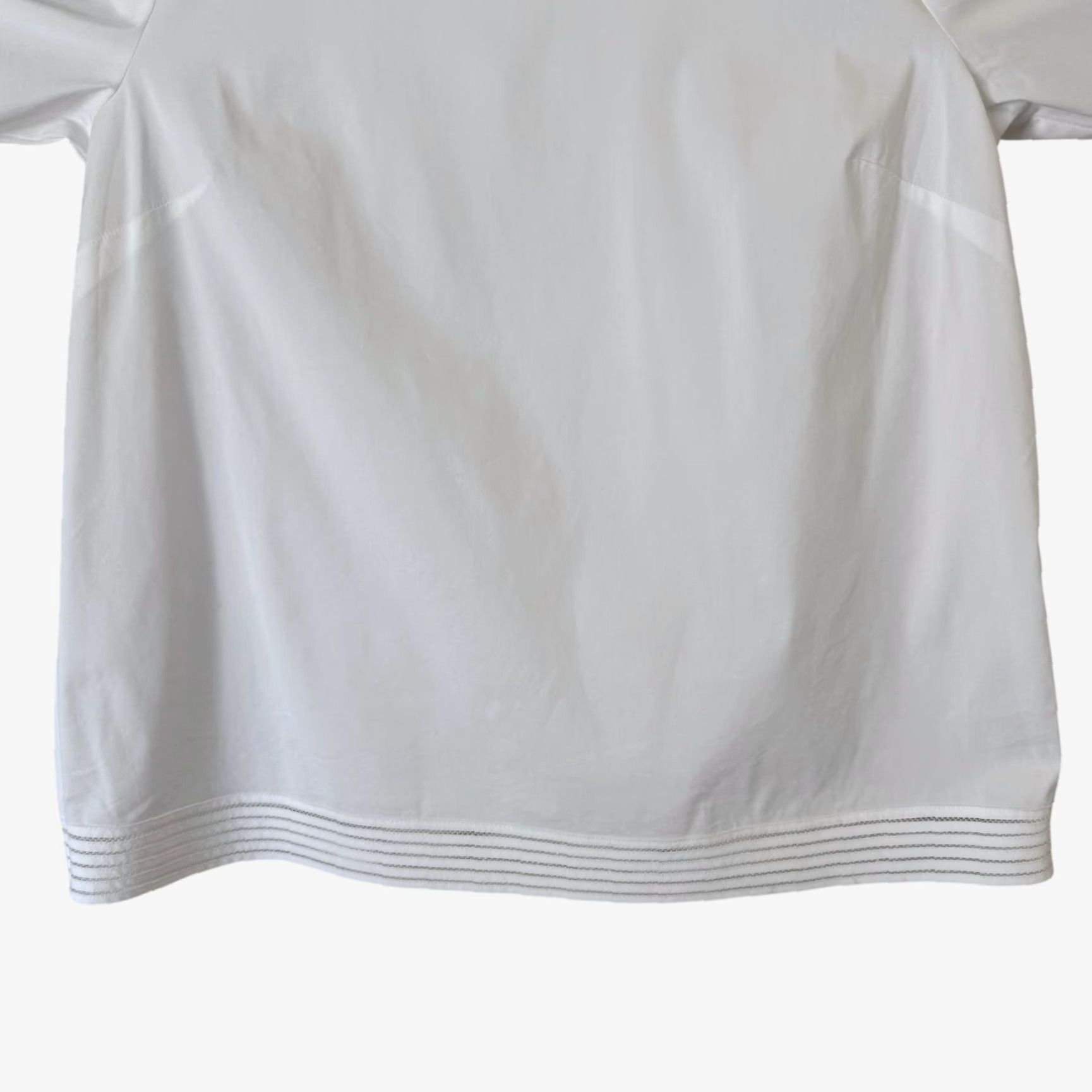 J. Jill VINTAGE? No, it's not vintage. J. Jill Tunic Shirt Women’s Medium White 3/4 Sleeve Embroidered Trim Blouse Size M / US 6-8 / IT 42-44 - 6 Thumbnail
