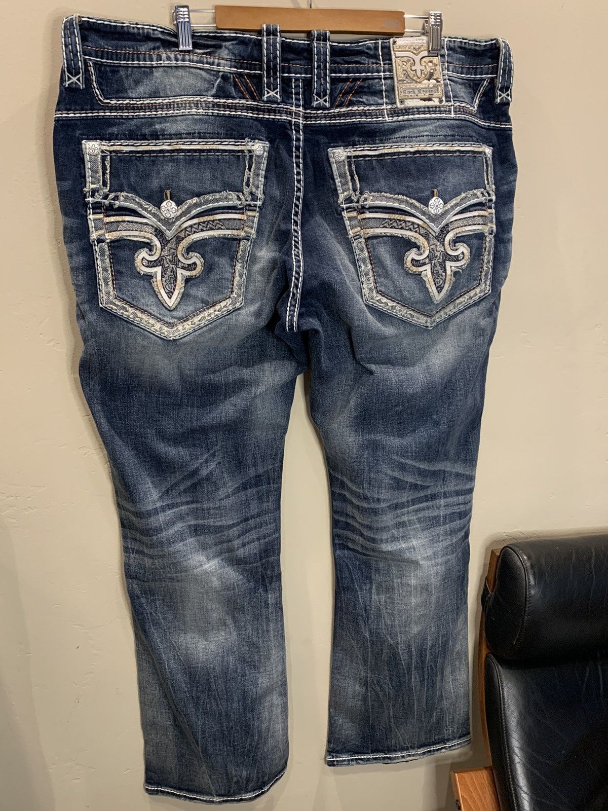 Rock Revival *RARE* New Rock Revival Ren Flared Straight Denim Jeans - 42 Size US 42 / EU 58 - 2 Thumbnail
