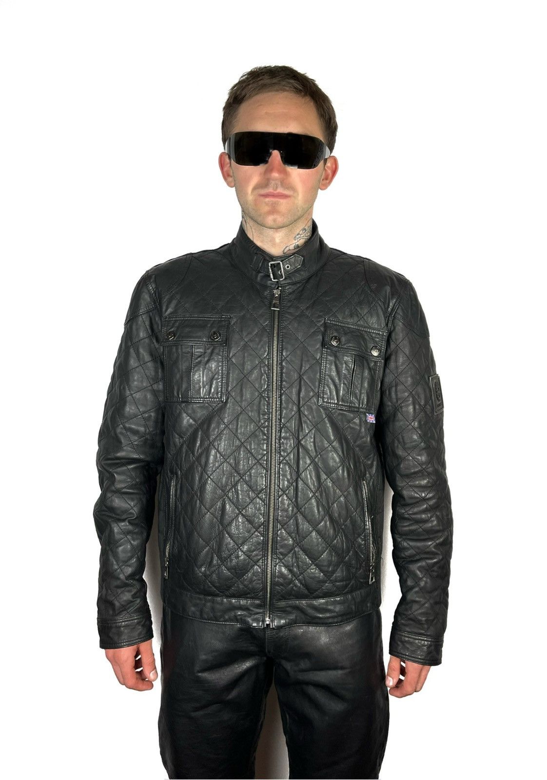 Belstaff 🏍️Belstaff quilted leather jacket motor style Size US L / EU 52-54 / 3 - 2 Thumbnail
