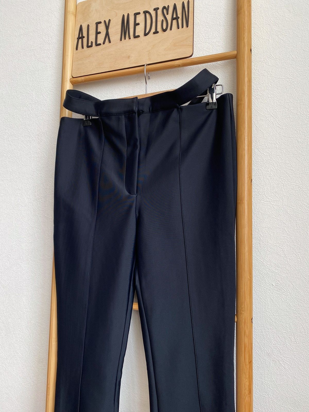 Mugler Mugler x H&M Flared Cut Out Jersey Pants Size 32" / US 10 / IT 46 - 9 Thumbnail